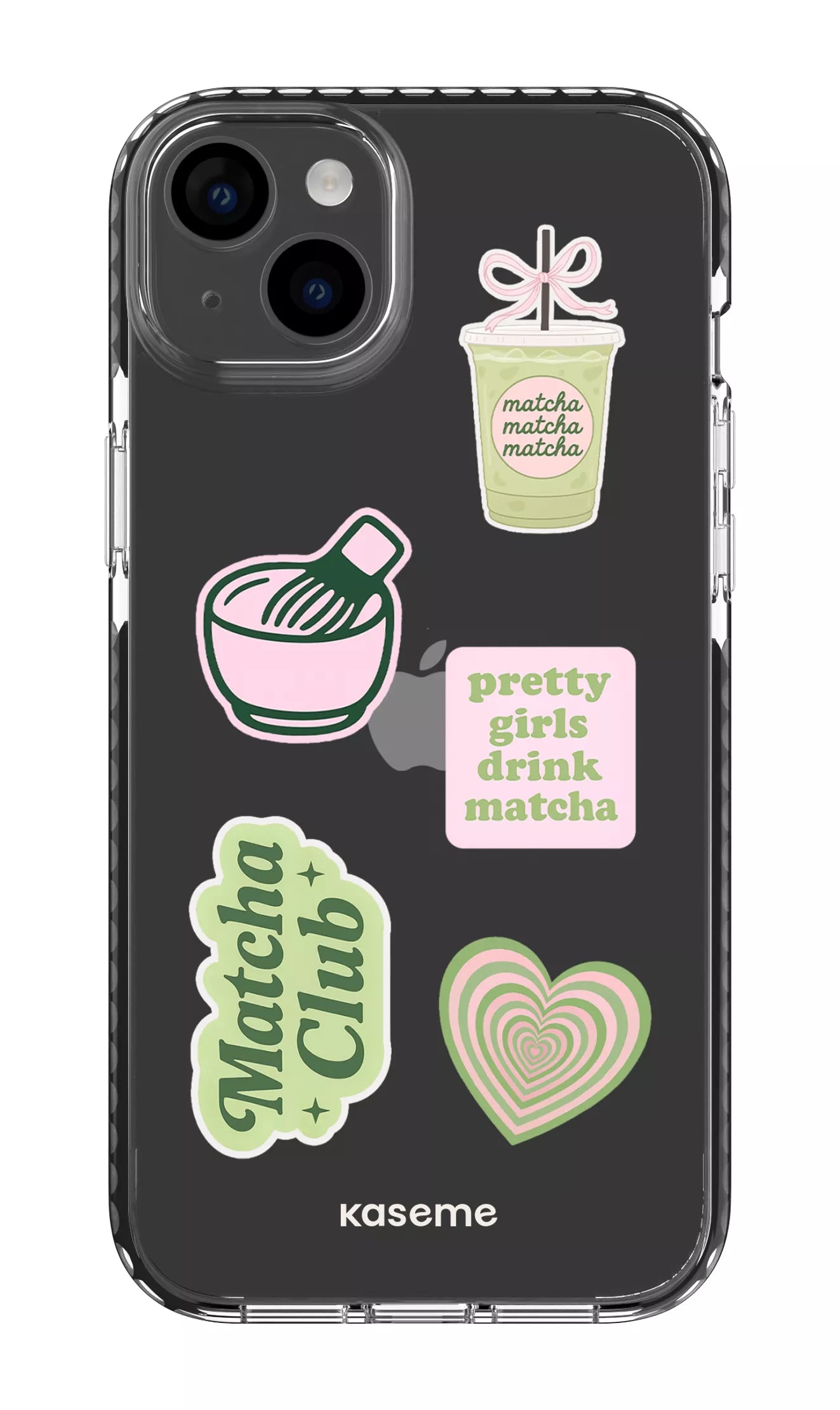 iPhone 14 Plus Clear Case Black Matcha Clear Case -