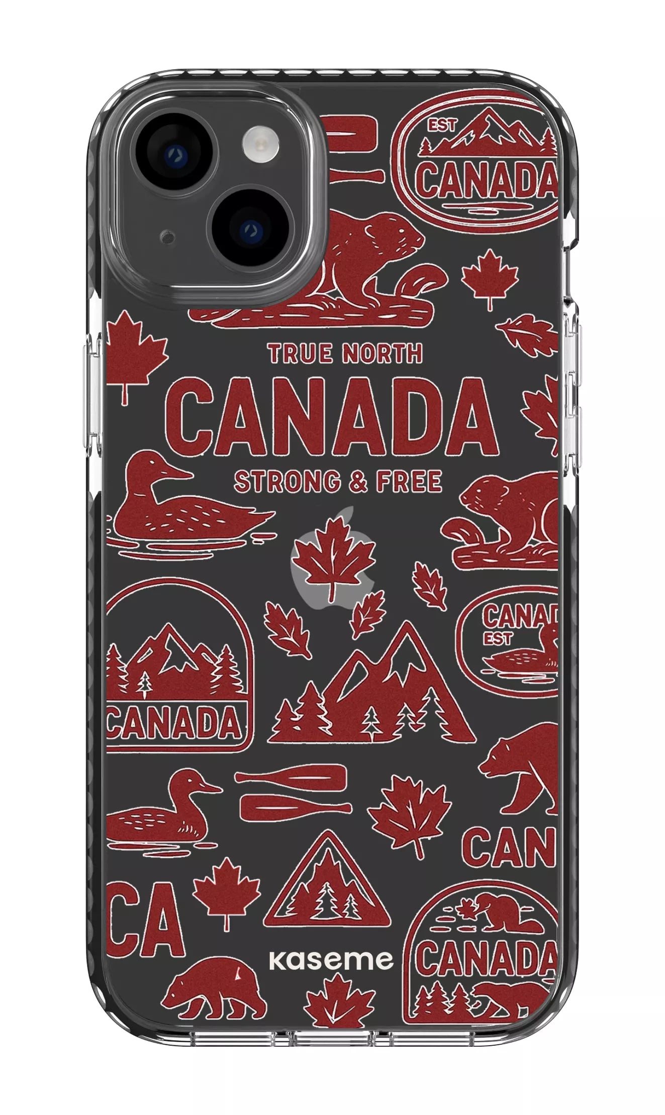 iPhone 14 Plus Clear Case Black Oh Canada Clear Case -