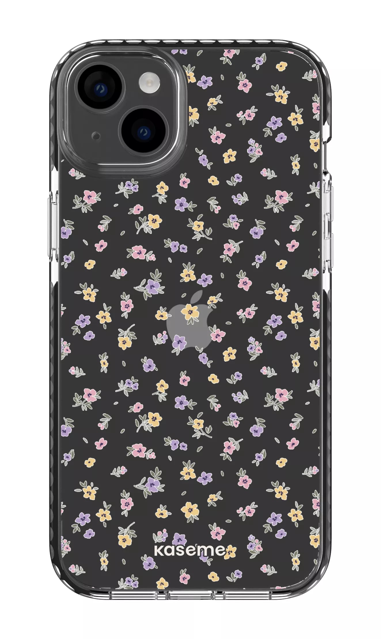 iPhone 14 Plus Clear Case Black Porcelain Blossom Clear Case -