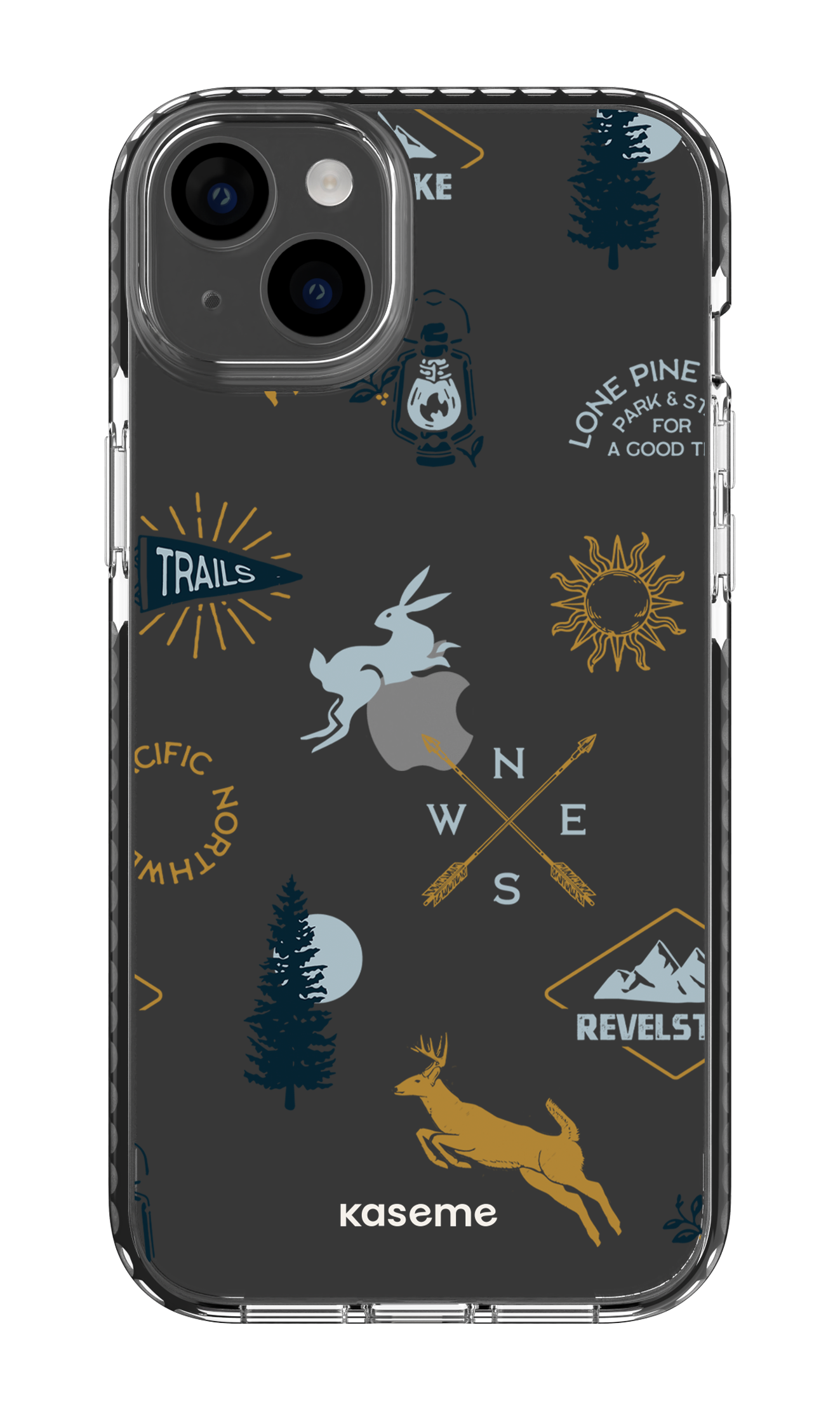 iPhone 14 Plus Clear Case Black Revelstoke white clear case -