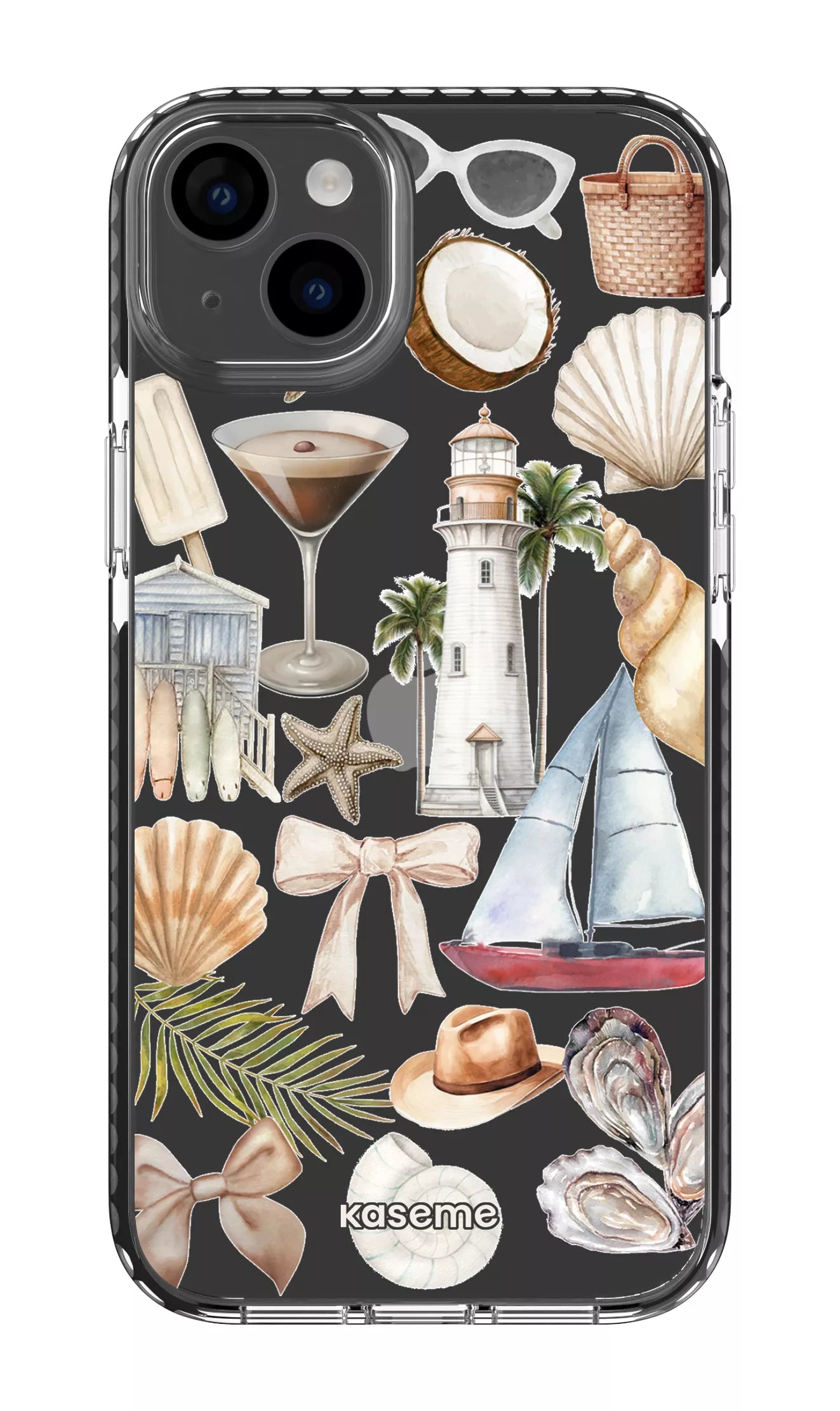 iPhone 14 Plus Clear Case Black Riviera Clear Case -