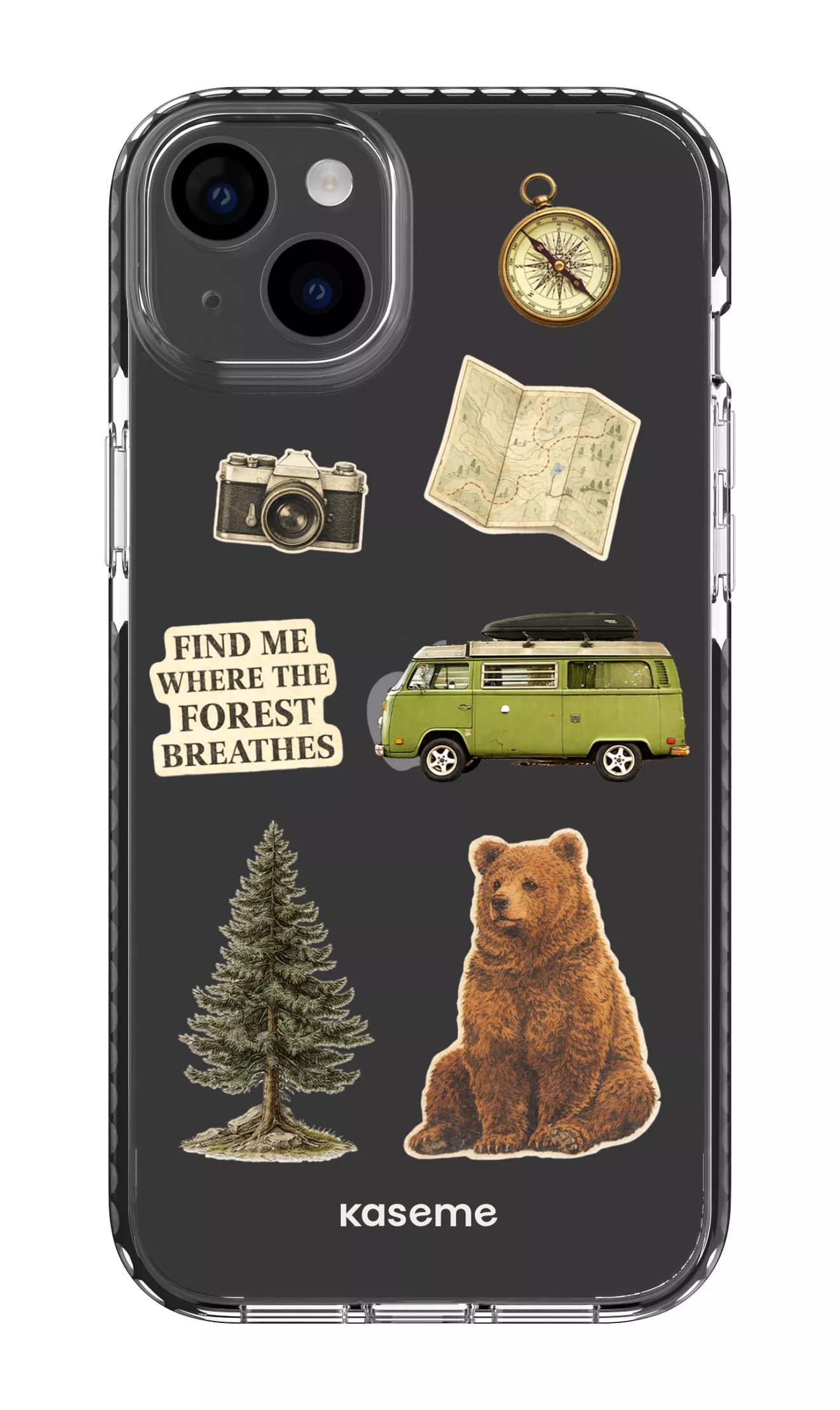 iPhone 14 Plus Clear Case Black Roamer Clear Case -