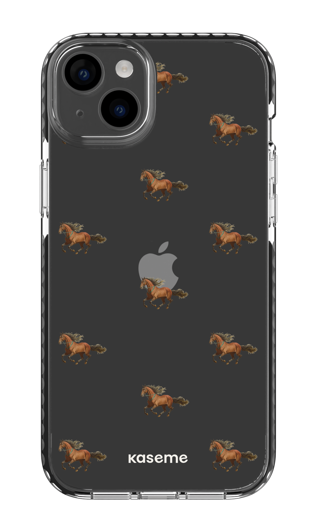 iPhone 14 Plus Clear Case Black Saddle Clear Case -