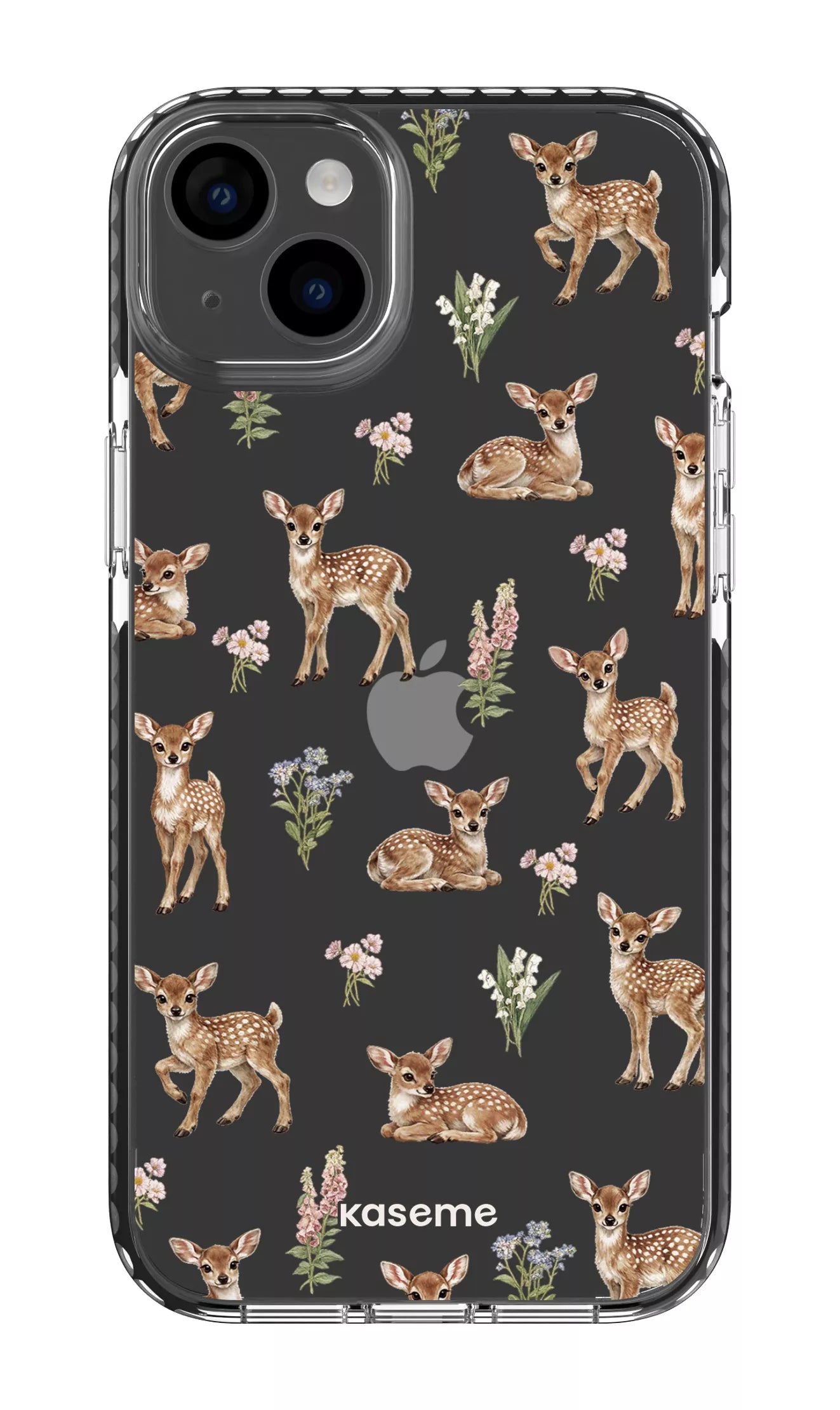 iPhone 14 Plus Clear Case Black Sweet Bambi Clear Case -