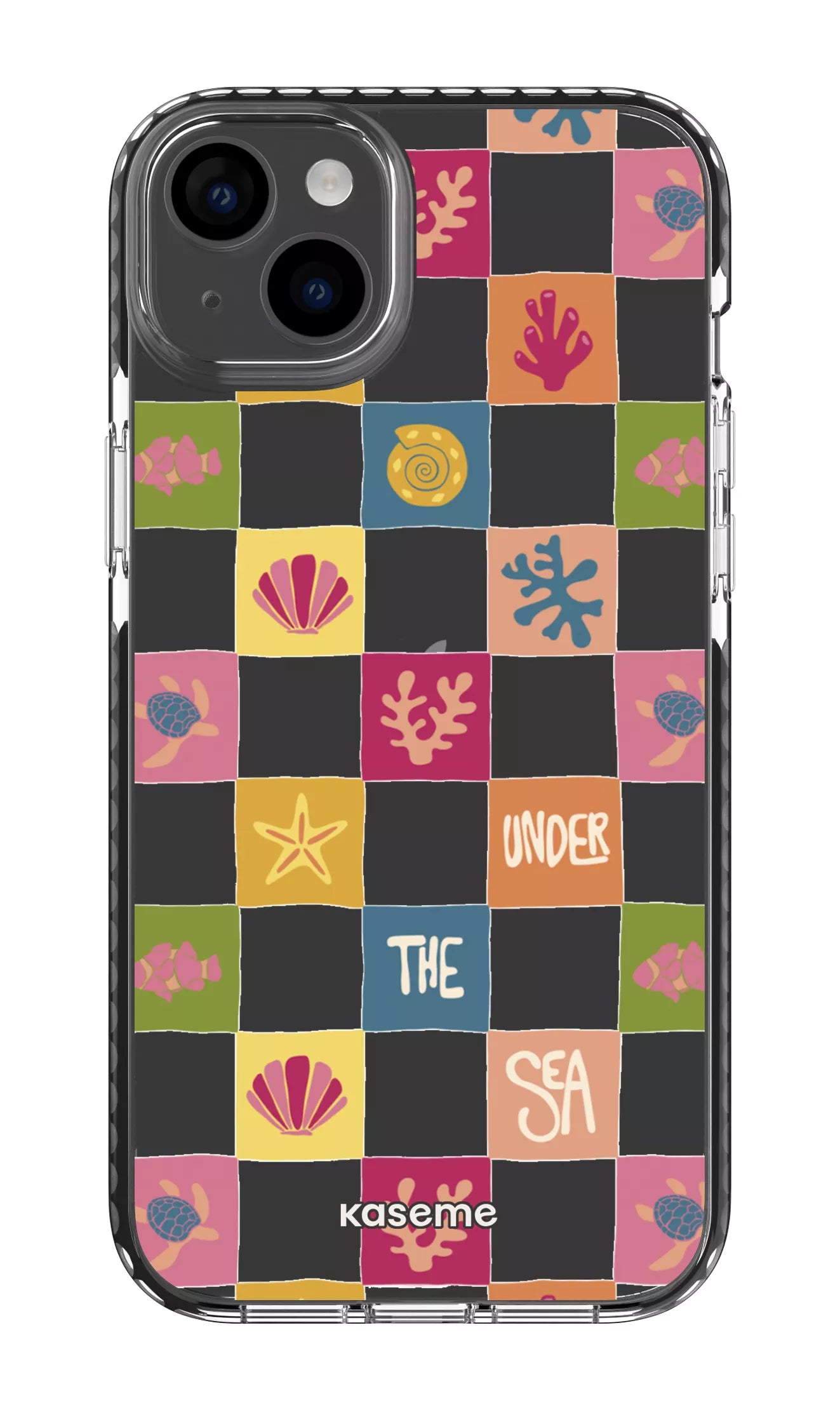 iPhone 14 Plus Clear Case Black Under the sea Clear Case -