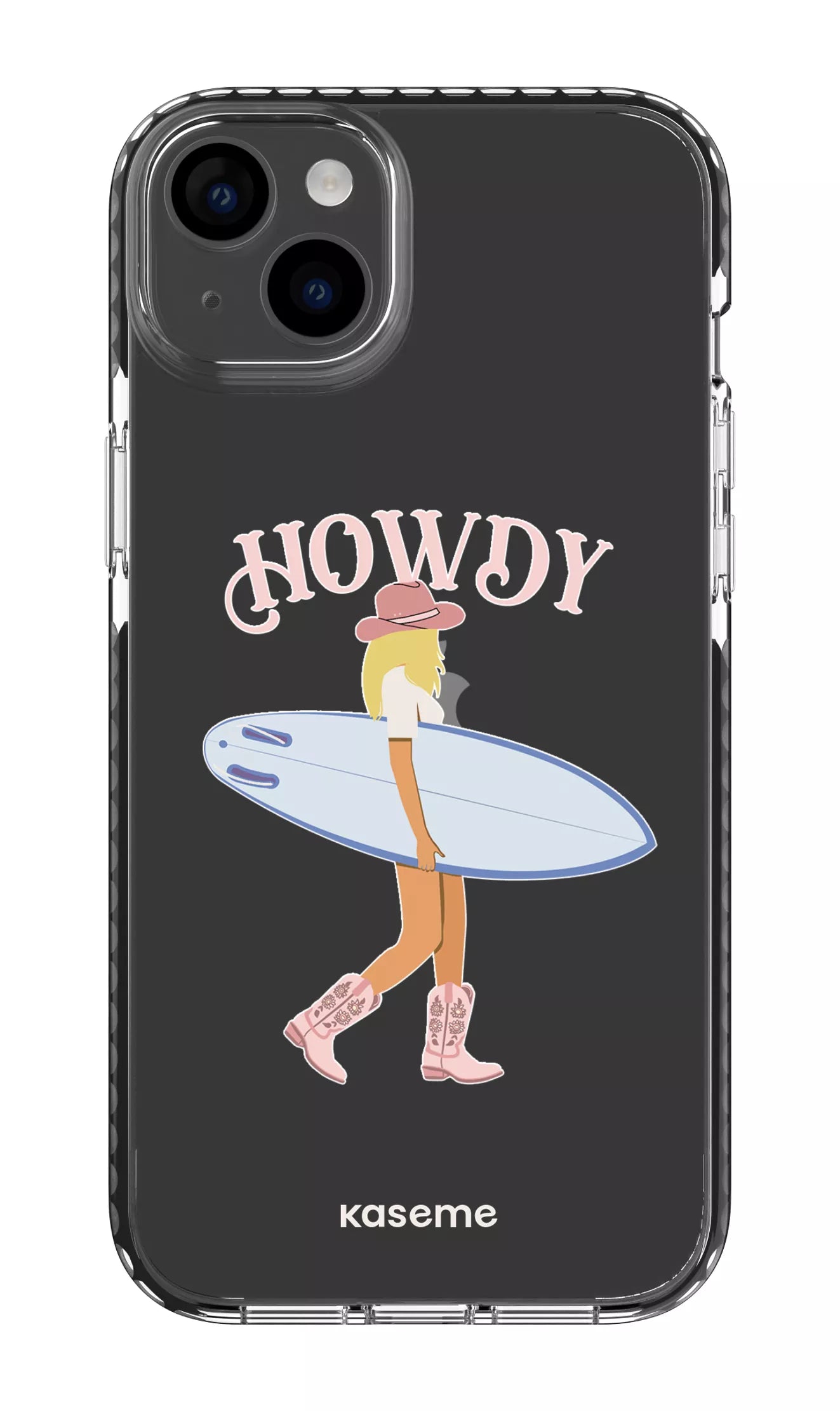 iPhone 14 Plus Clear Case Black Westsea Pink Clear Case -