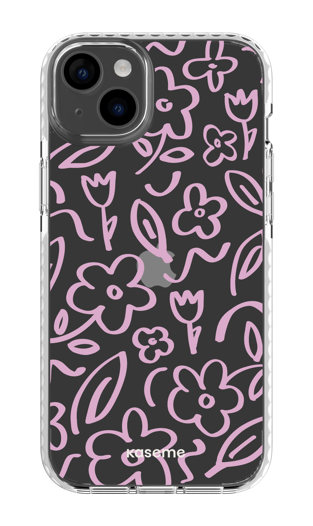 iPhone 14 Plus Clear Case White Brooklyn pink clear case -
