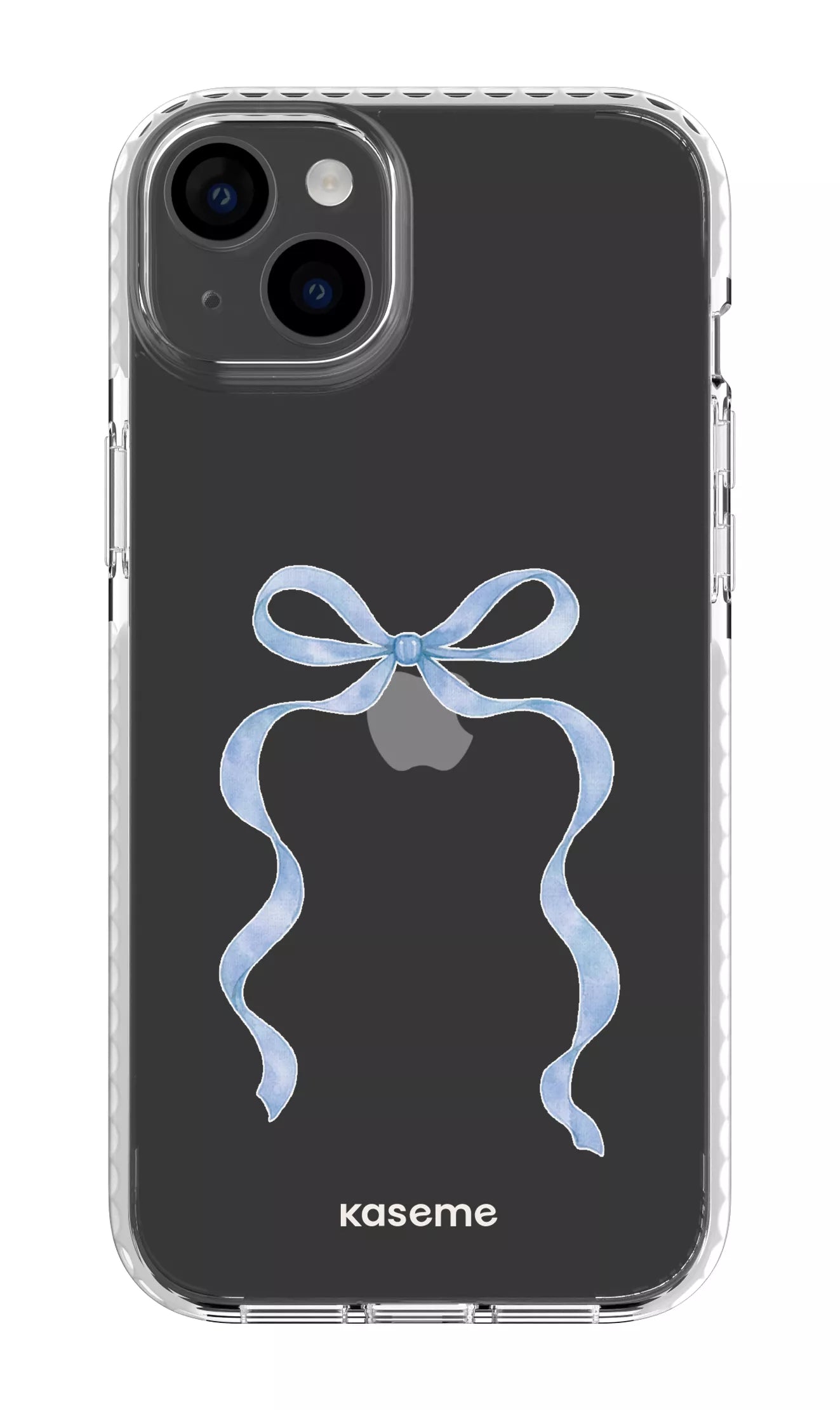 iPhone 14 Plus Clear Case White Celeste Blue Clear Case -