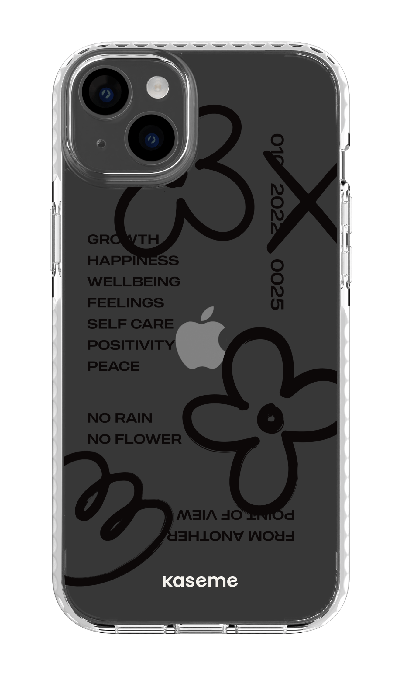 iPhone 14 Plus Clear Case White Feelings black clear case -