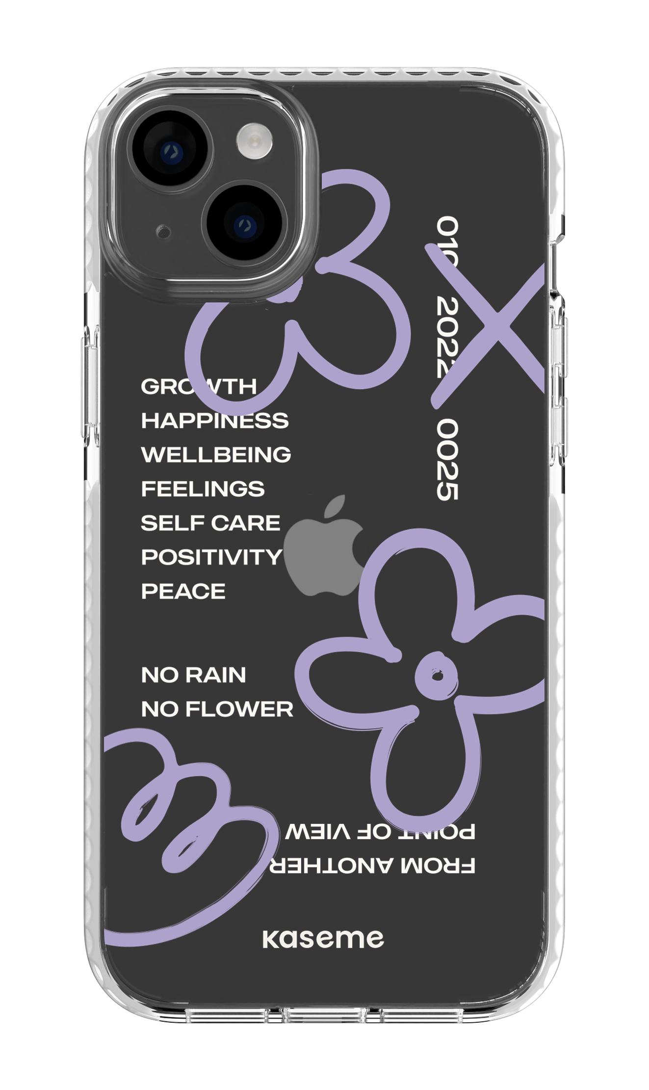 iPhone 14 Plus Clear Case White Feelings purple Clear Case -