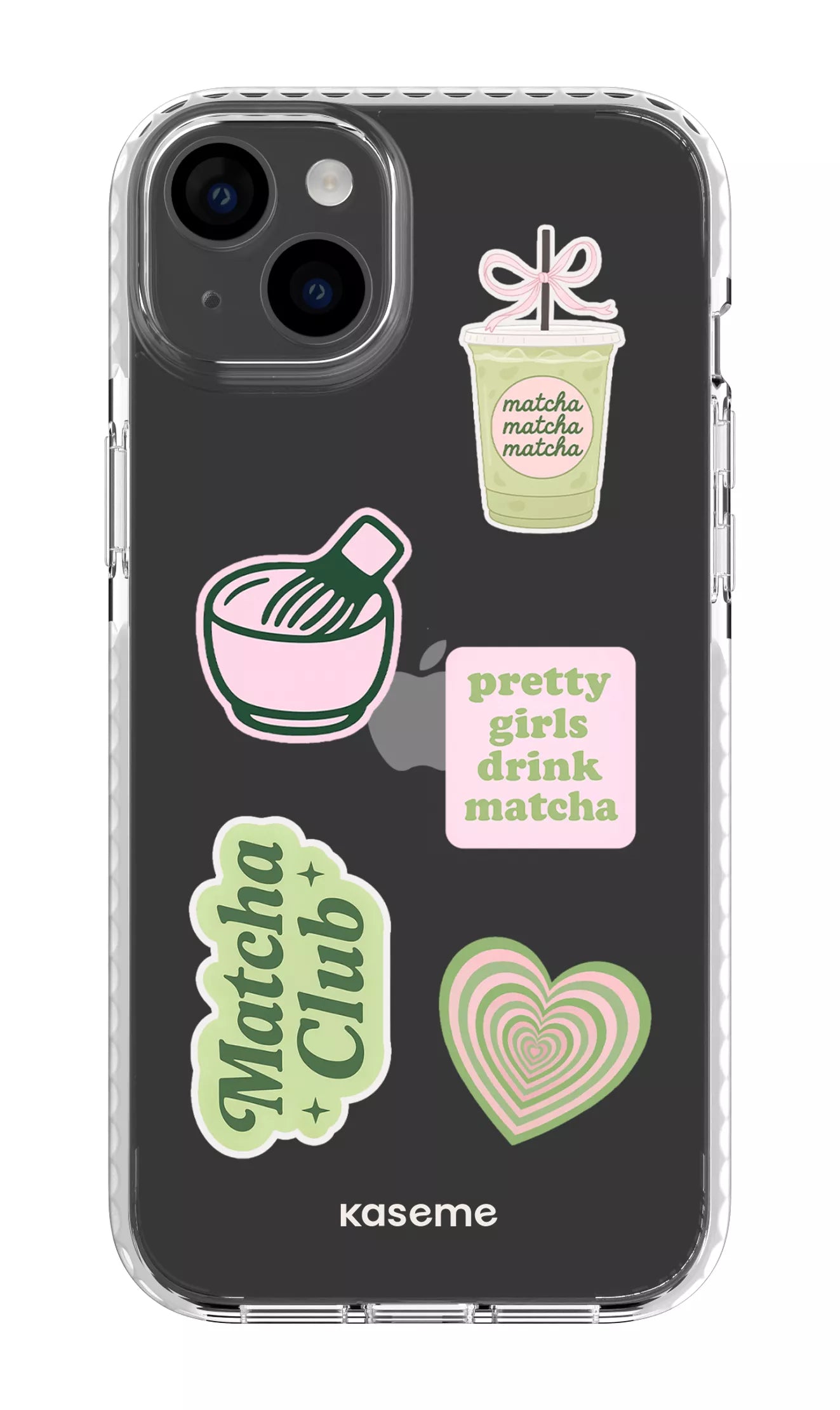 iPhone 14 Plus Clear Case White Matcha Clear Case -