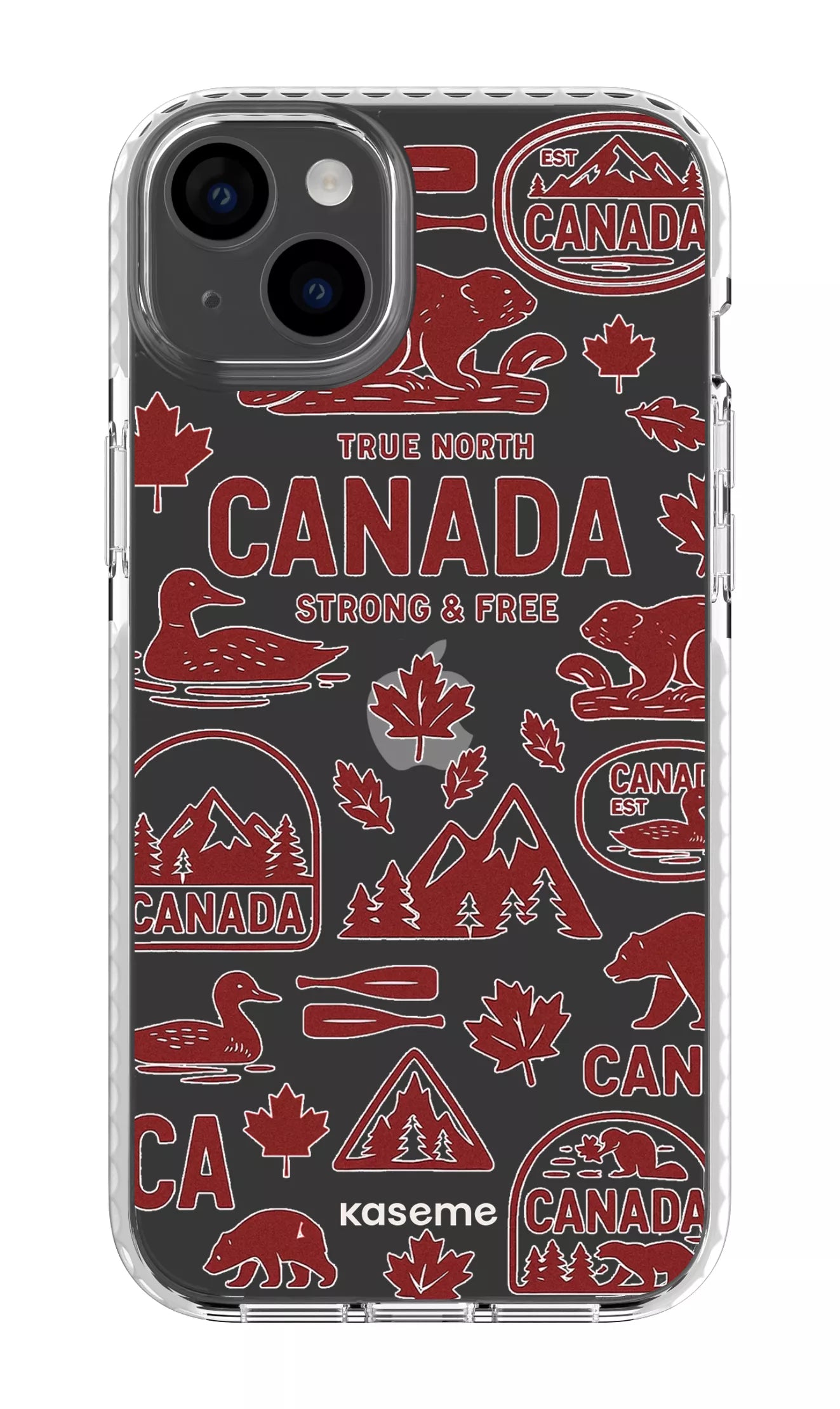 iPhone 14 Plus Clear Case White Oh Canada Clear Case -