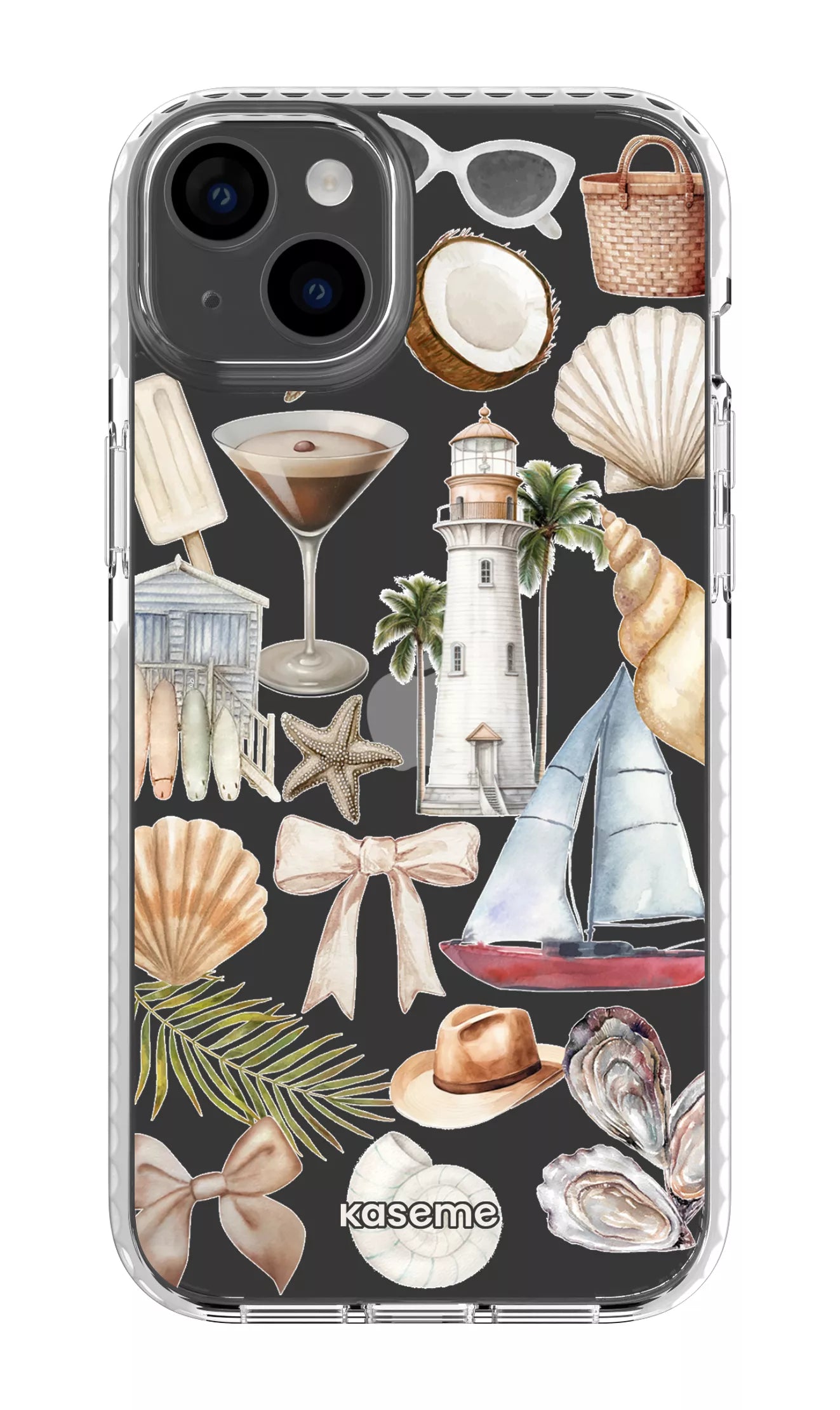 iPhone 14 Plus Clear Case White Riviera Clear Case -