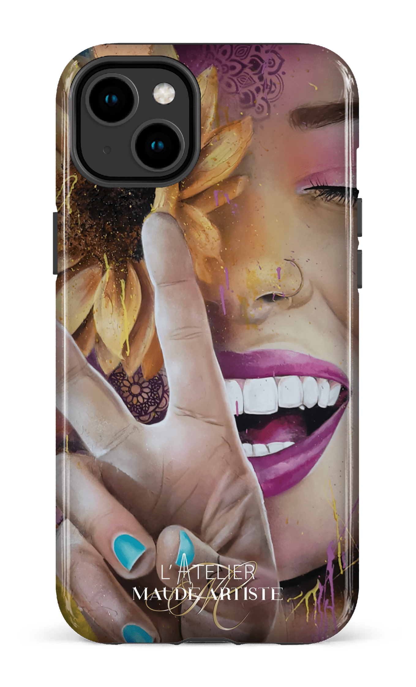 iPhone 14 Plus Tough Gloss Around Peace by Maude -