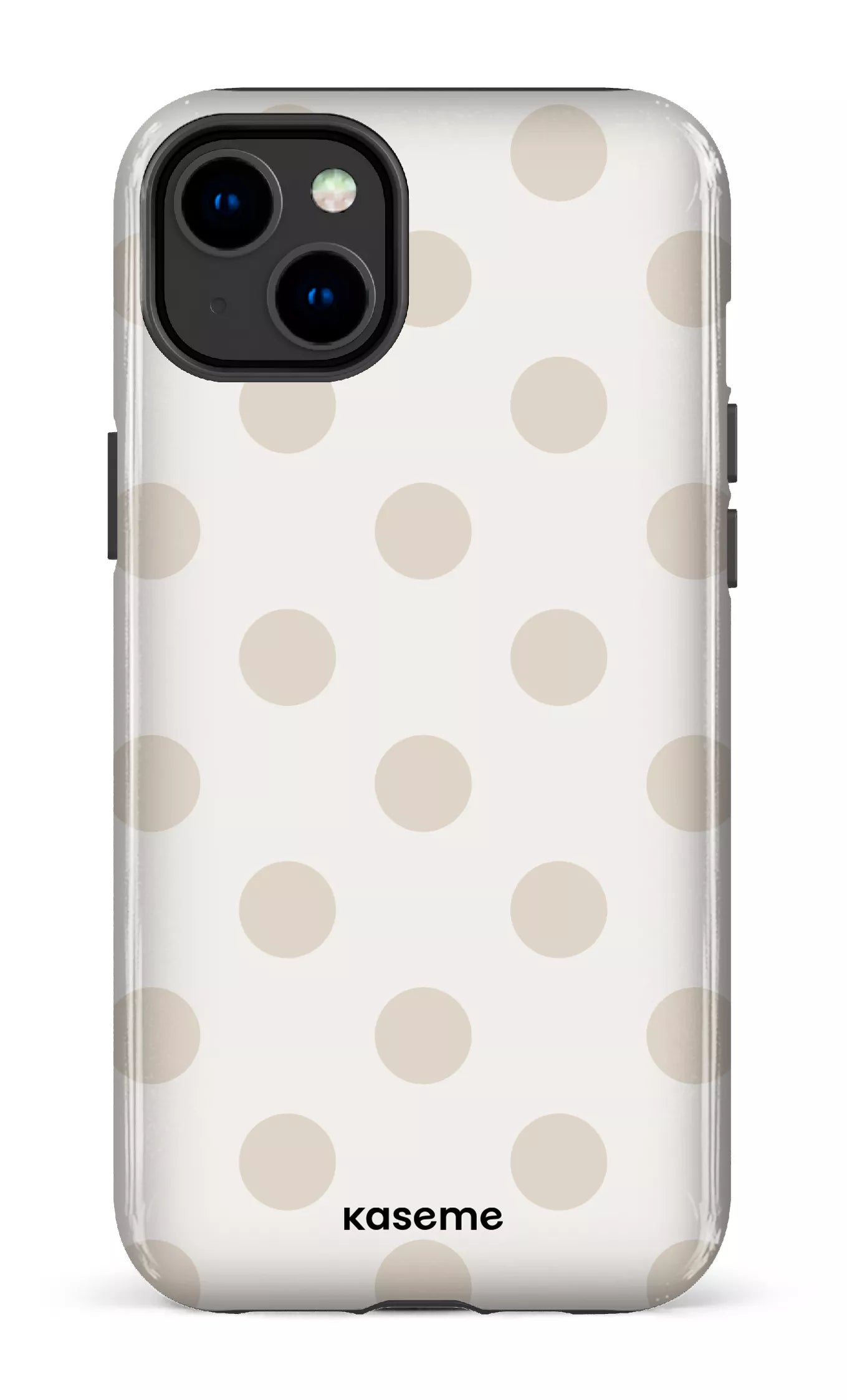 iPhone 14 Plus Tough Gloss Couture Beige & White -