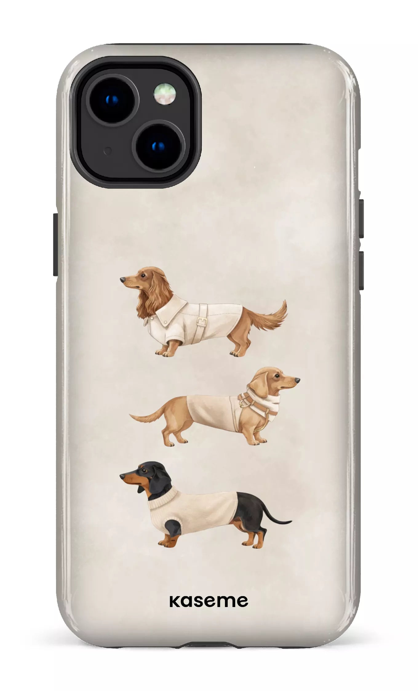 iPhone 14 Plus Tough Gloss Doxies Club Beige -