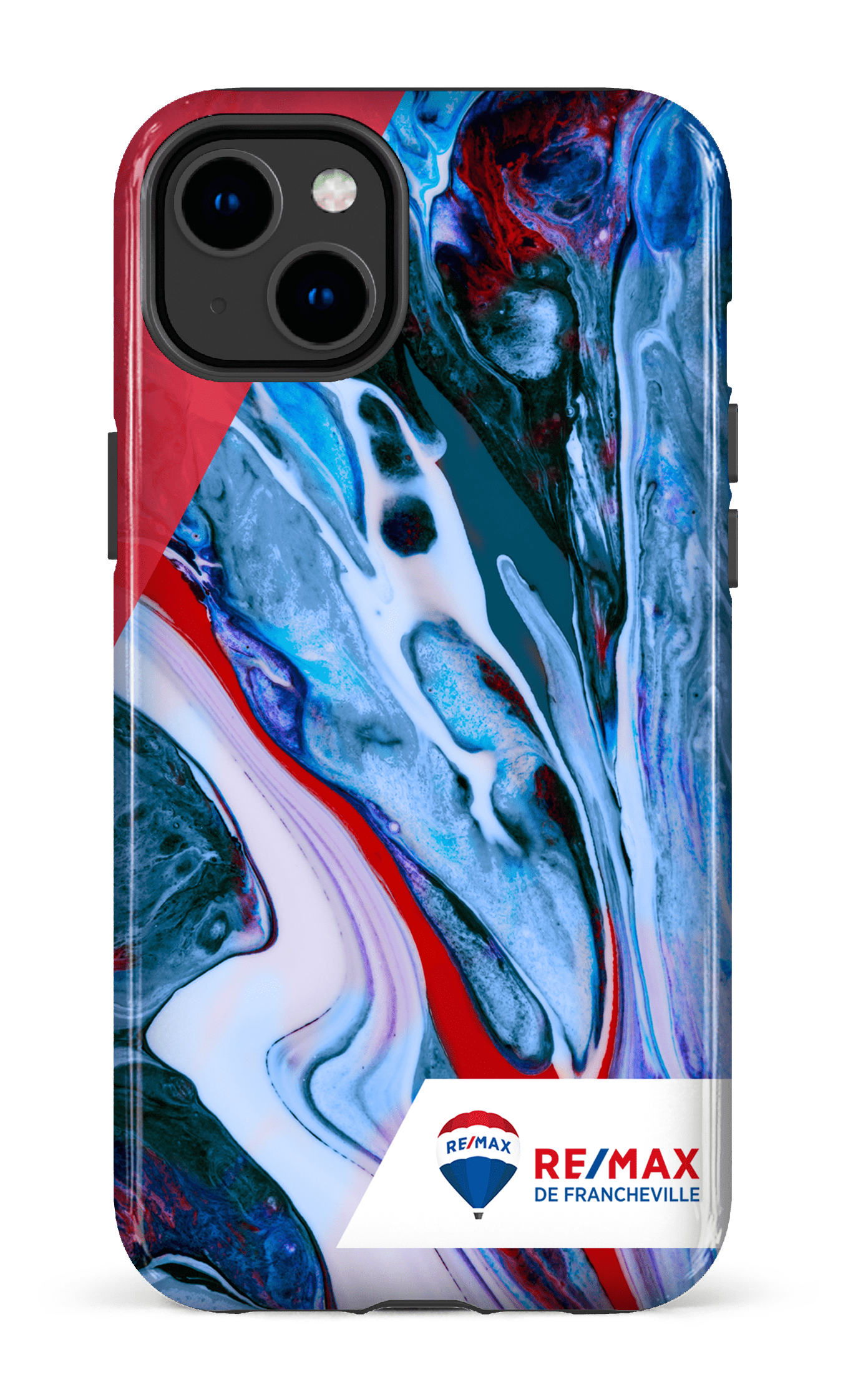 iPhone 14 Plus Tough Gloss Peinture marbrée claire de Francheville -