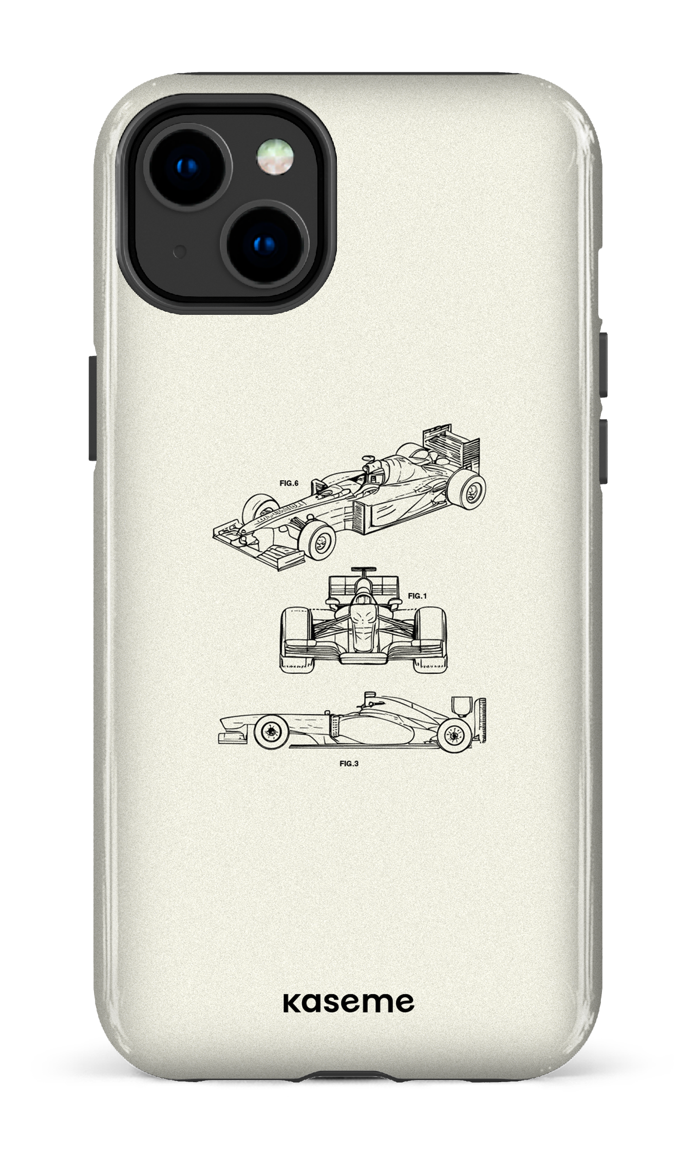 iPhone 14 Plus Tough Gloss Sport Car White -