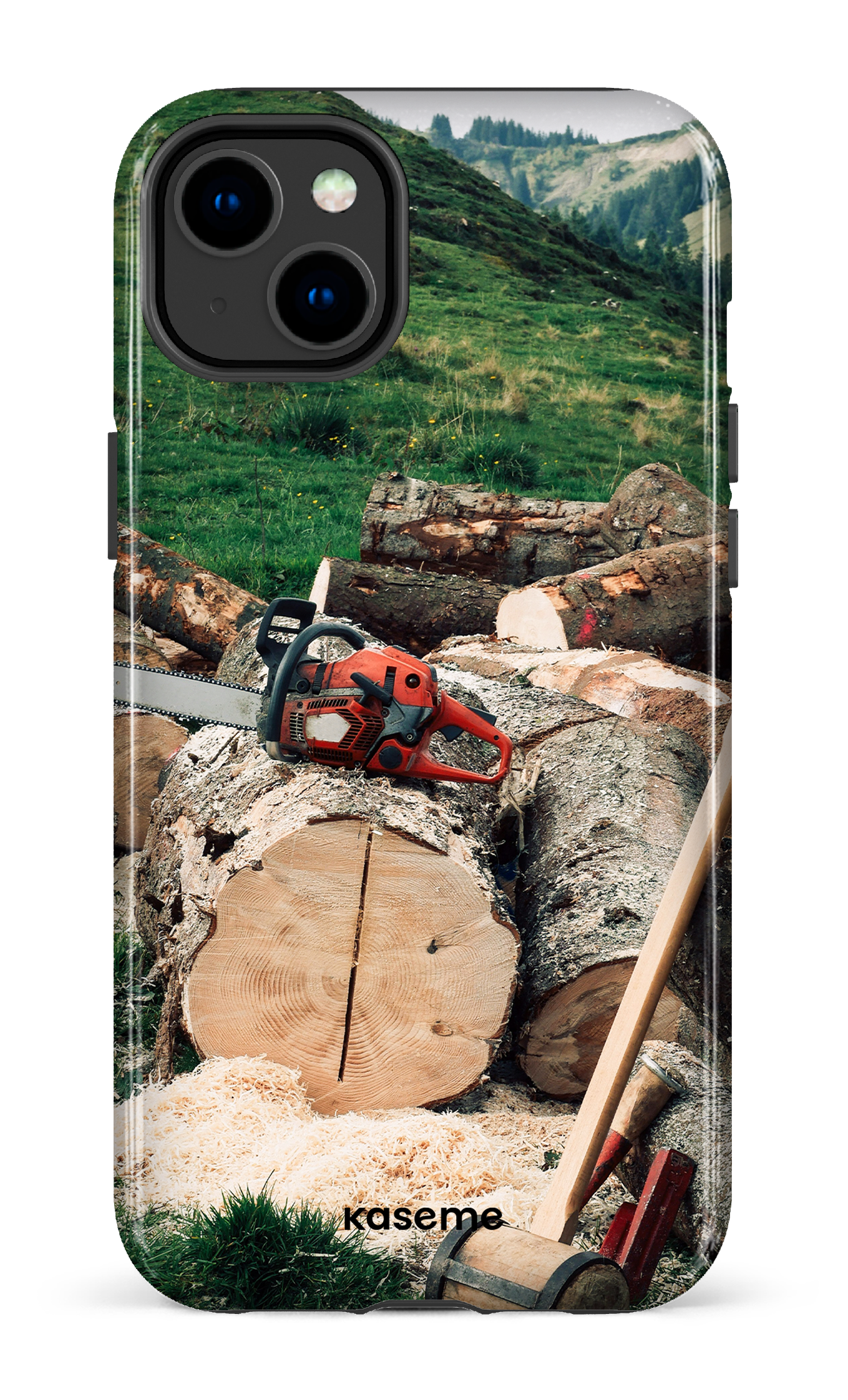 iPhone 14 Plus Tough Gloss Timber Cut -