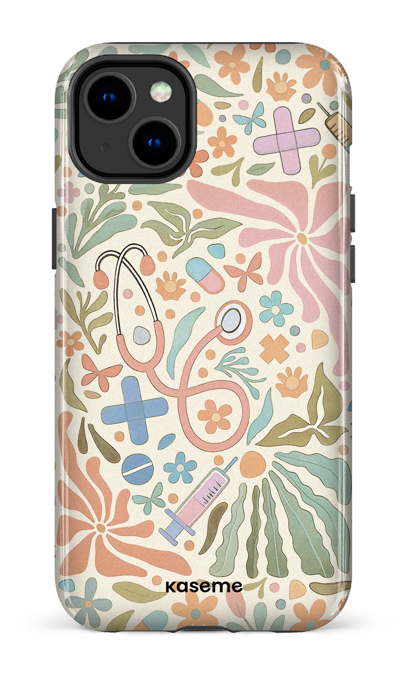 iPhone 14 Plus Tough Gloss VitaBloom Beige -