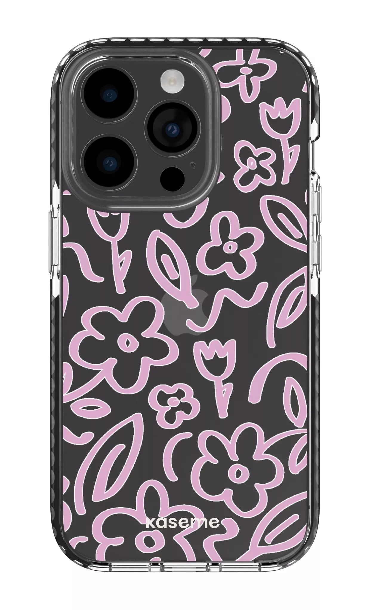 iPhone 14 Pro Clear Case - Black Brooklyn pink Clear Case -