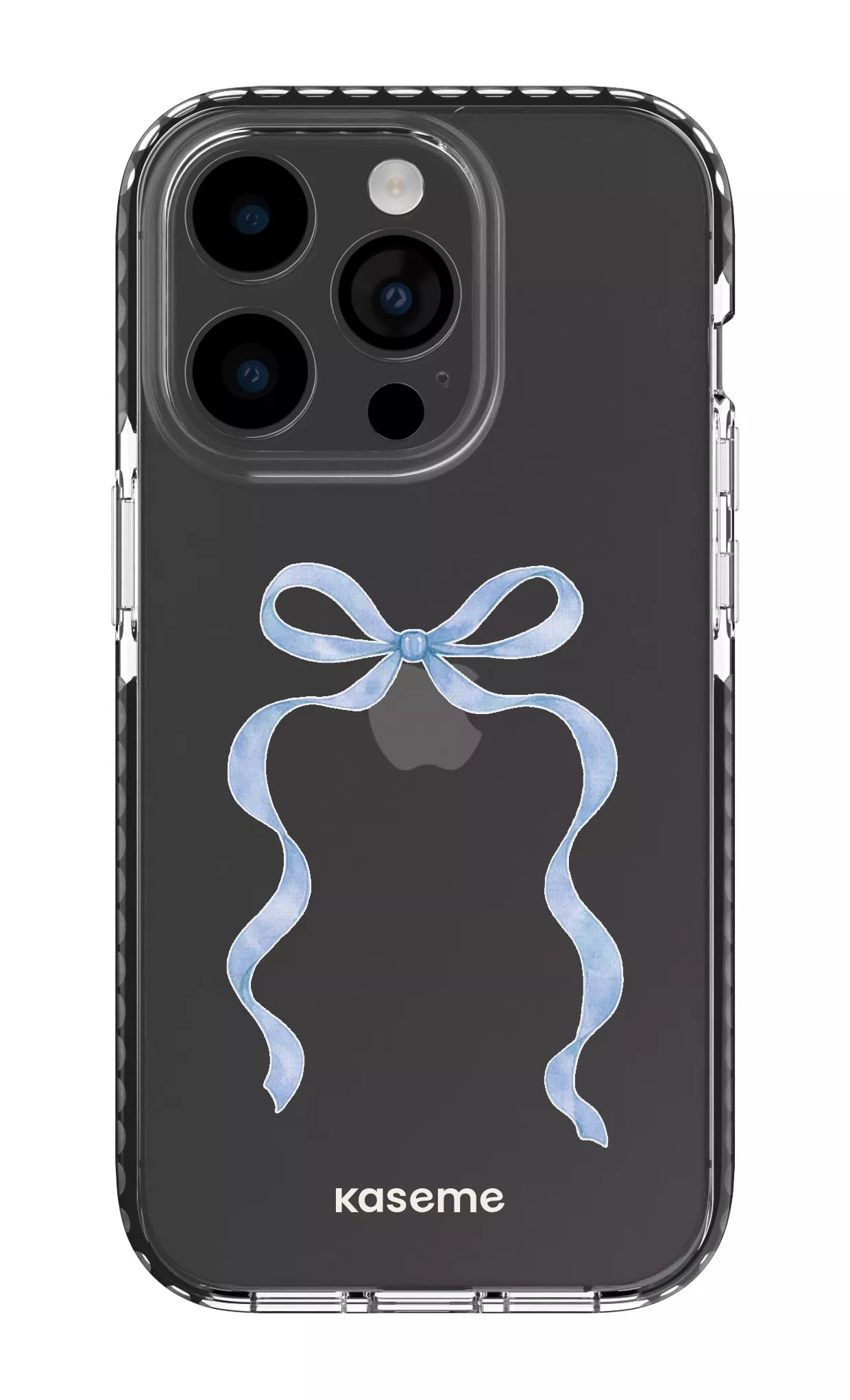 iPhone 14 Pro Clear Case - Black Celeste Blue Clear Case -