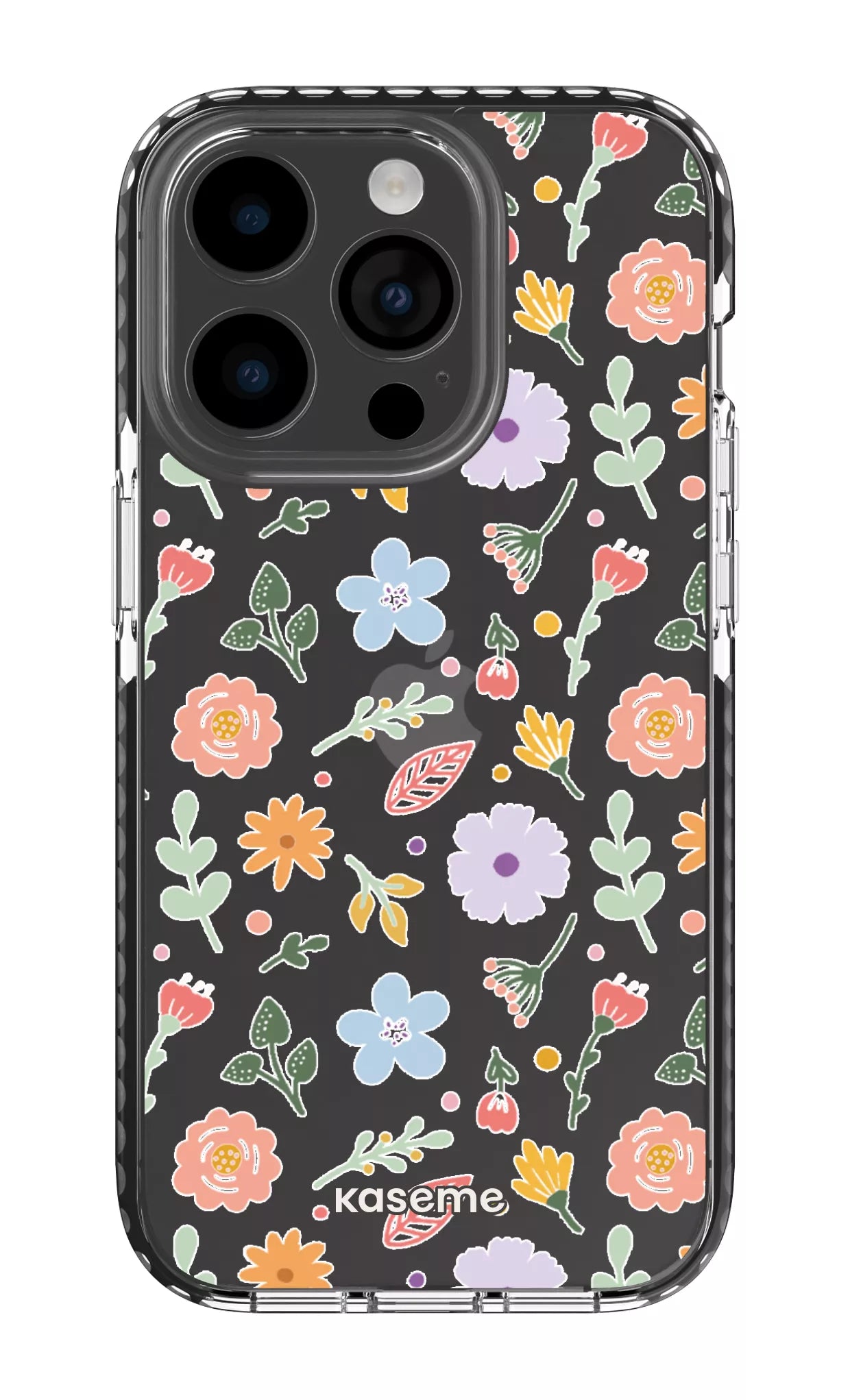 iPhone 14 Pro Clear Case - Black Charm Clear Case -