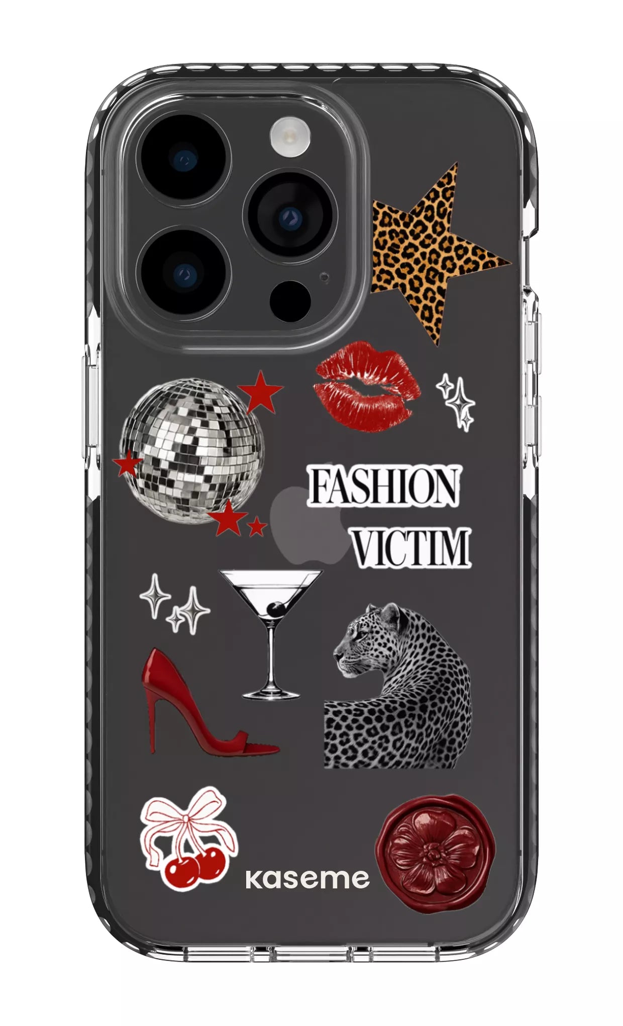 iPhone 14 Pro Clear Case - Black Desire Clear Case -