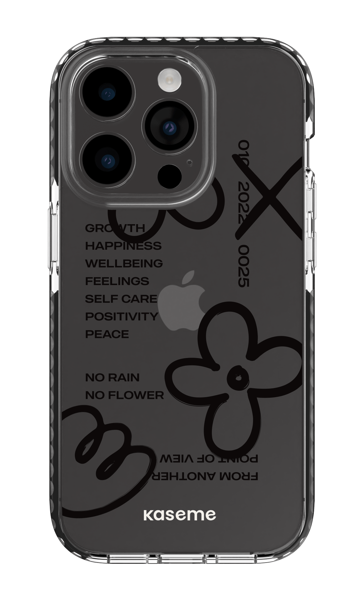 iPhone 14 Pro Clear Case - Black Feelings black clear case -