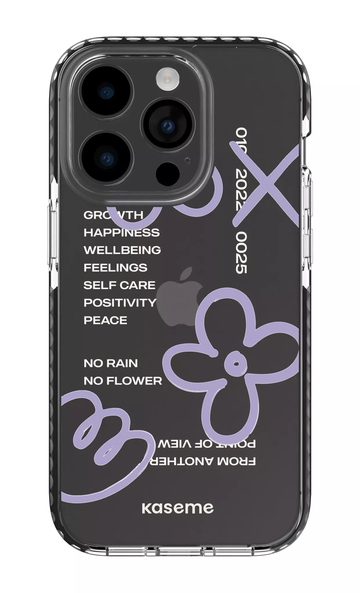iPhone 14 Pro Clear Case - Black Feelings purple Clear Case -