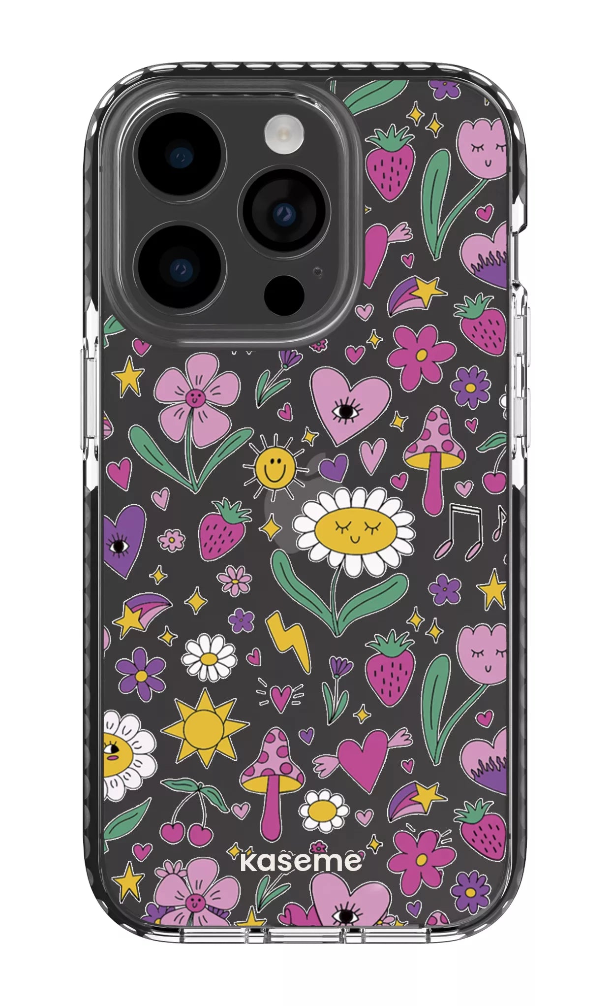 iPhone 14 Pro Clear Case - Black Hypnotize Clear Case -
