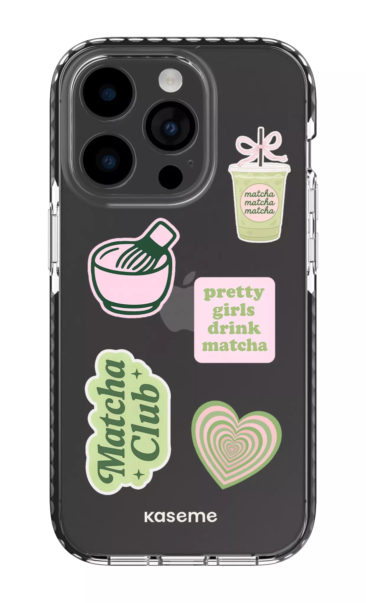 iPhone 14 Pro Clear Case - Black Matcha Clear Case -