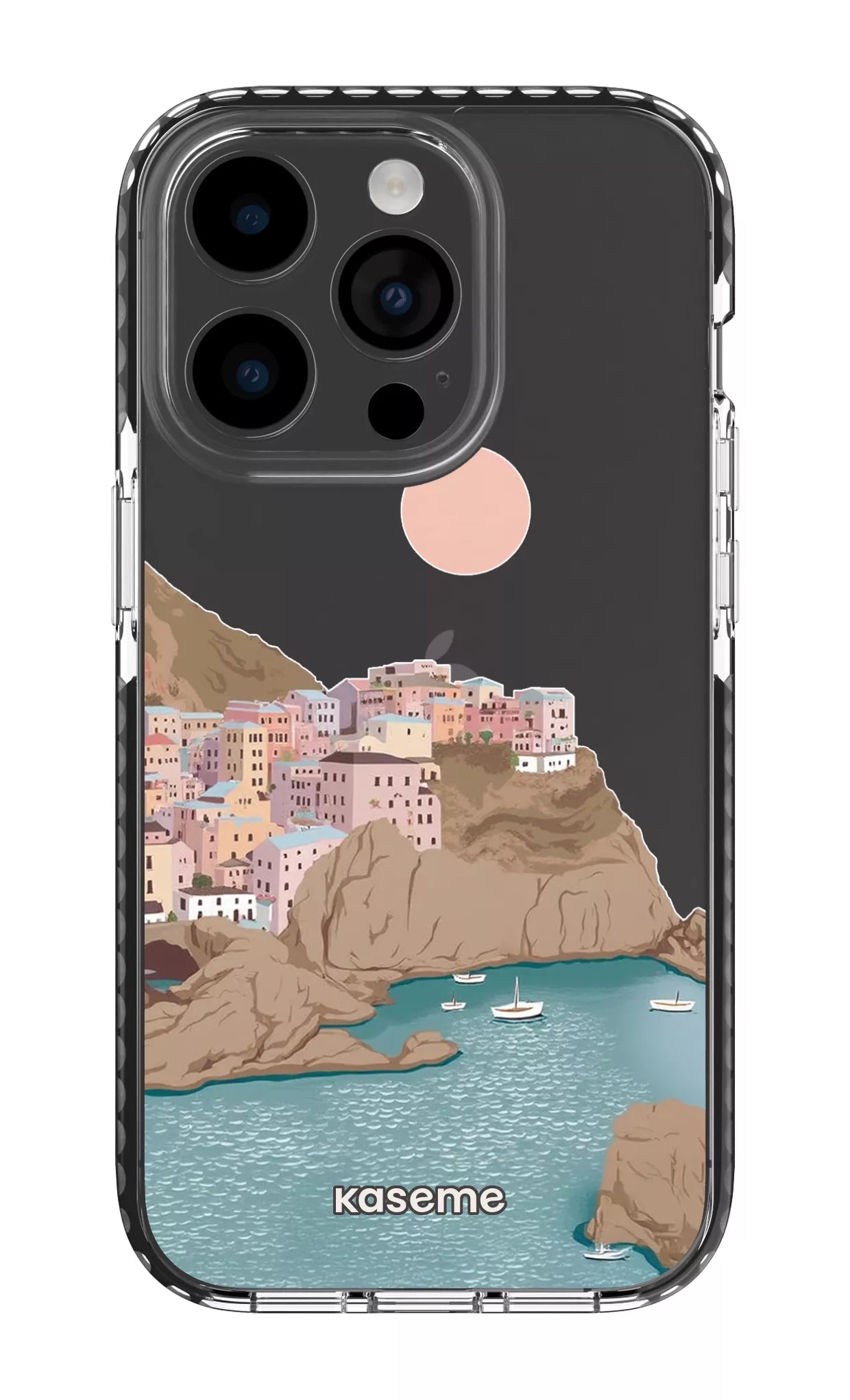 iPhone 14 Pro Clear Case - Black Mediterrana Clear Case -