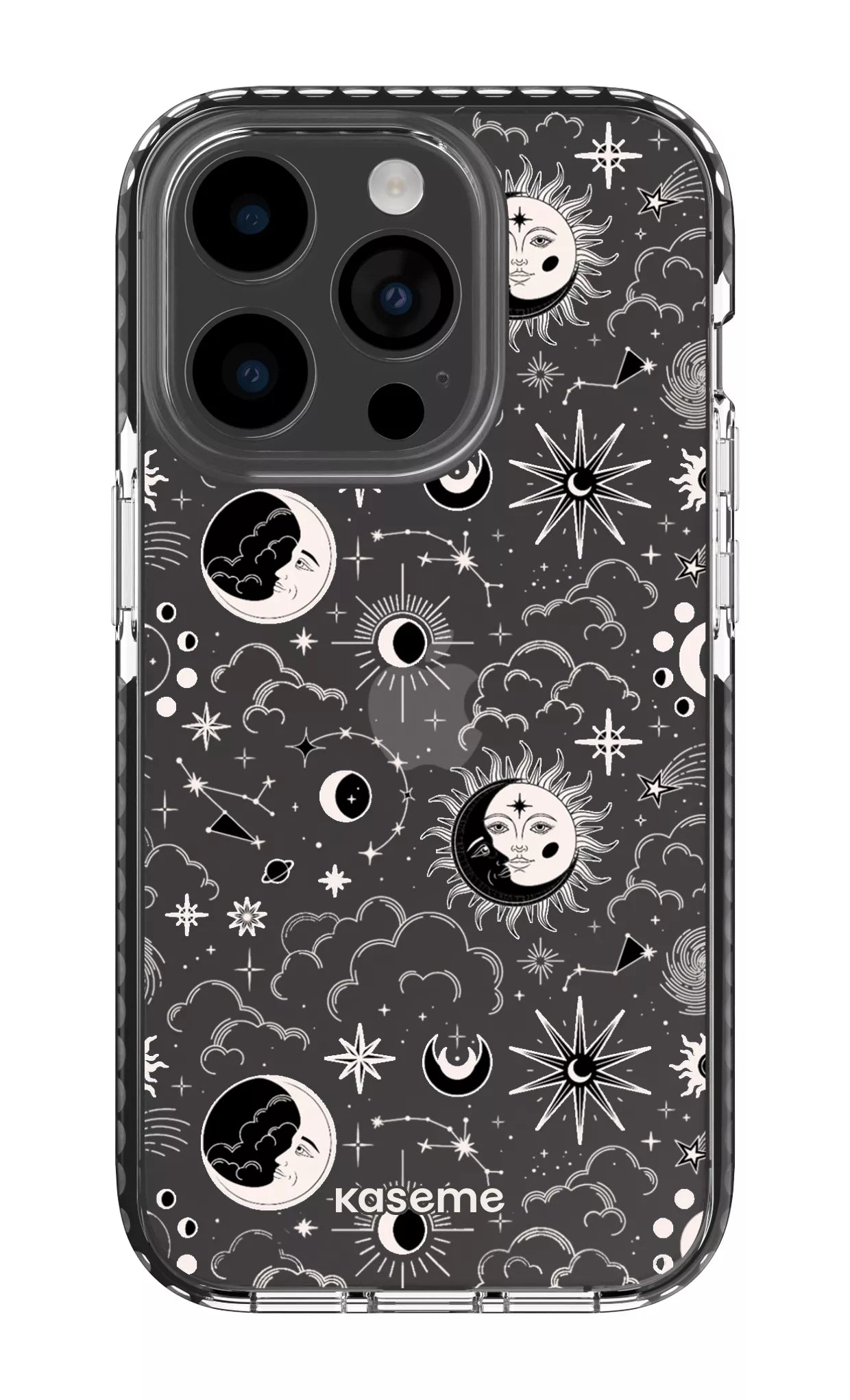 iPhone 14 Pro Clear Case - Black Milky Way White Clear Case -