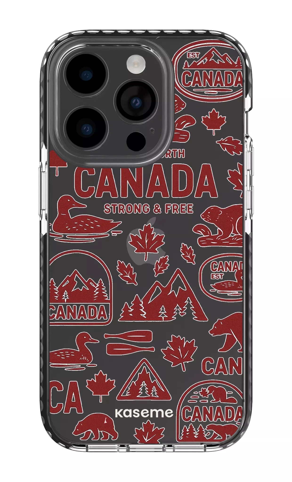 iPhone 14 Pro Clear Case - Black Oh Canada Clear Case -