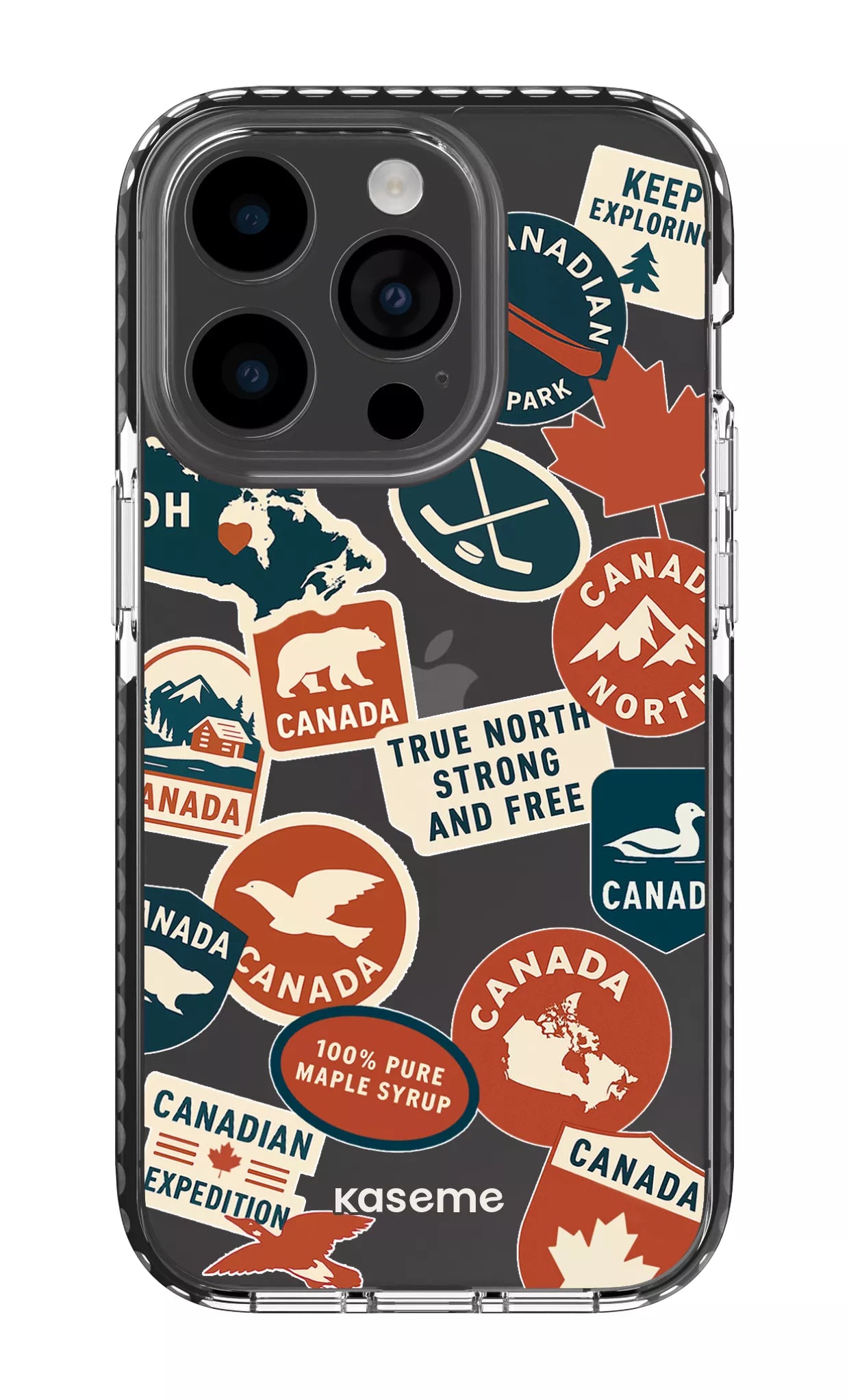 iPhone 14 Pro Clear Case - Black Oh Maple Clear Case -