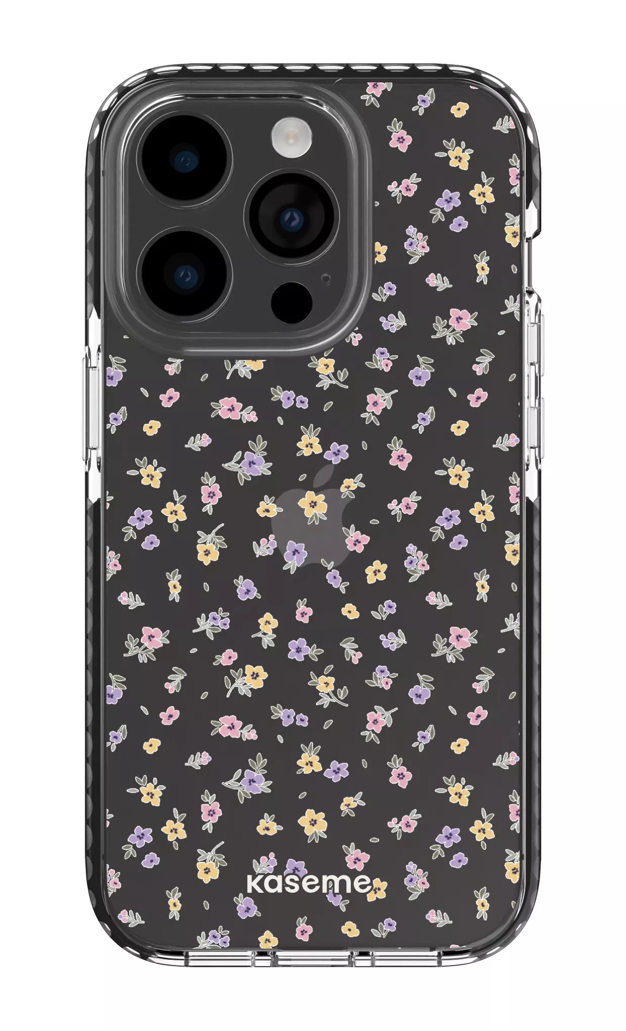 iPhone 14 Pro Clear Case - Black Porcelain Blossom Clear Case -