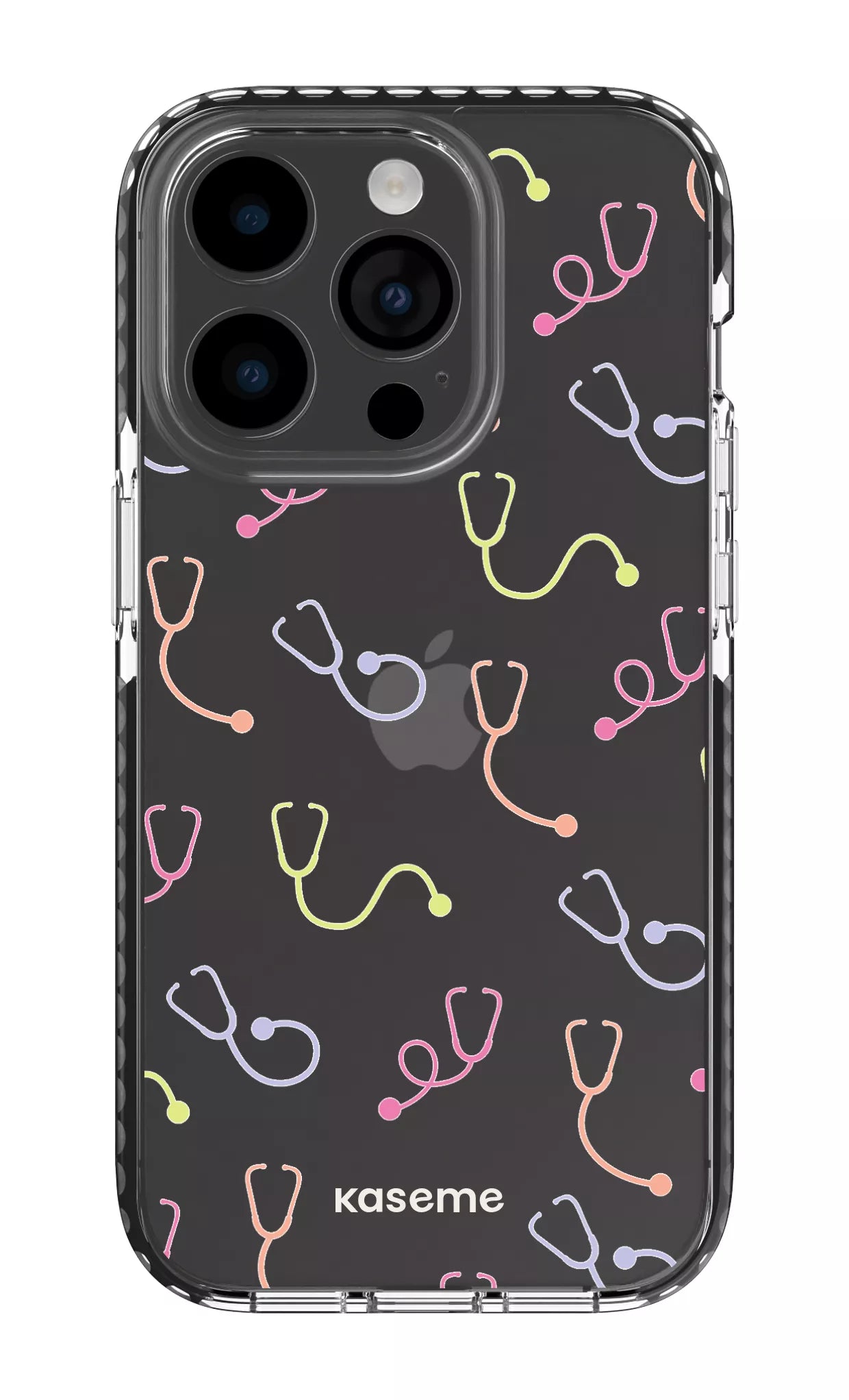 iPhone 14 Pro Clear Case - Black Pulse Clear Case -