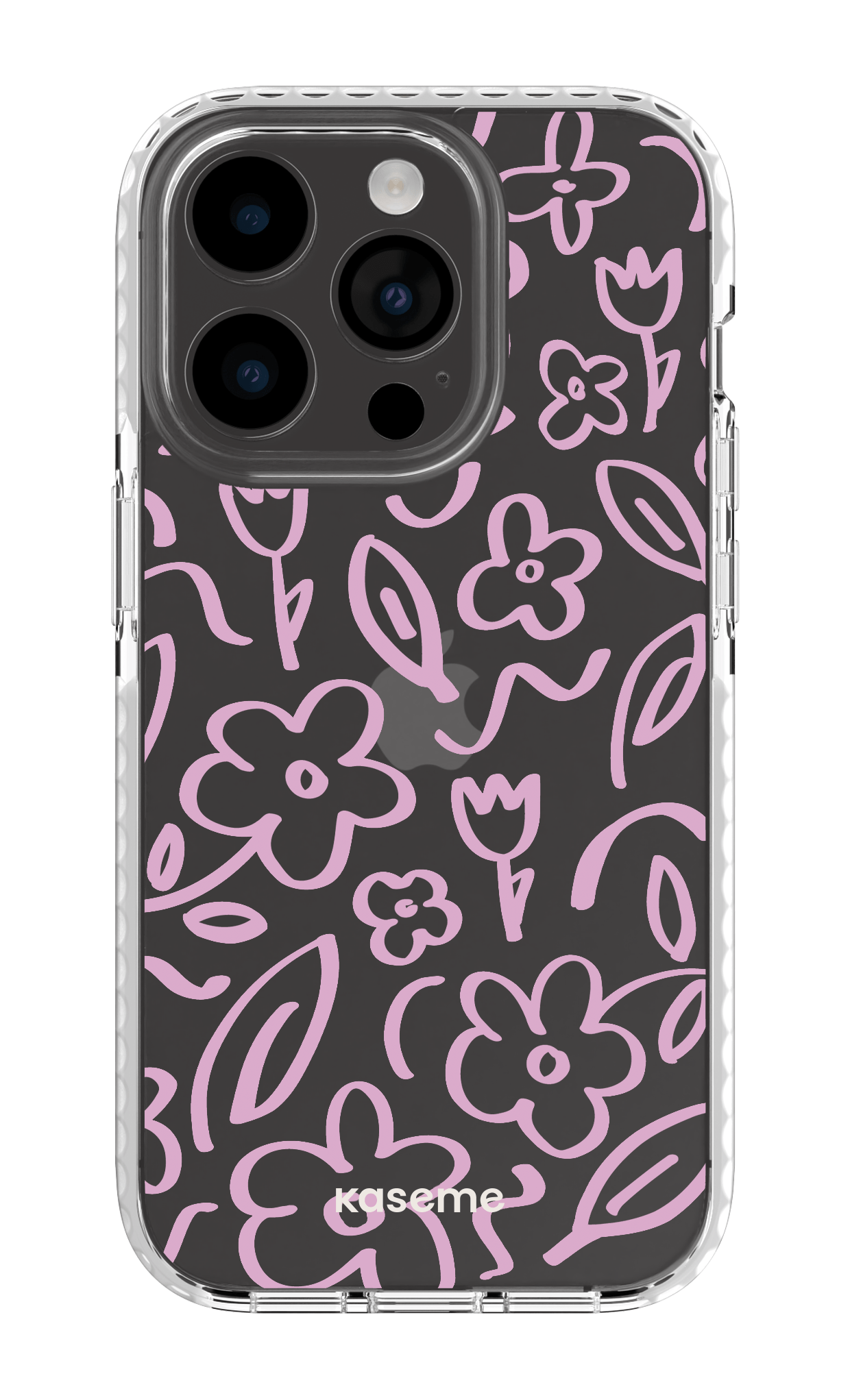 iPhone 14 Pro Clear Case white Brooklyn pink clear case -