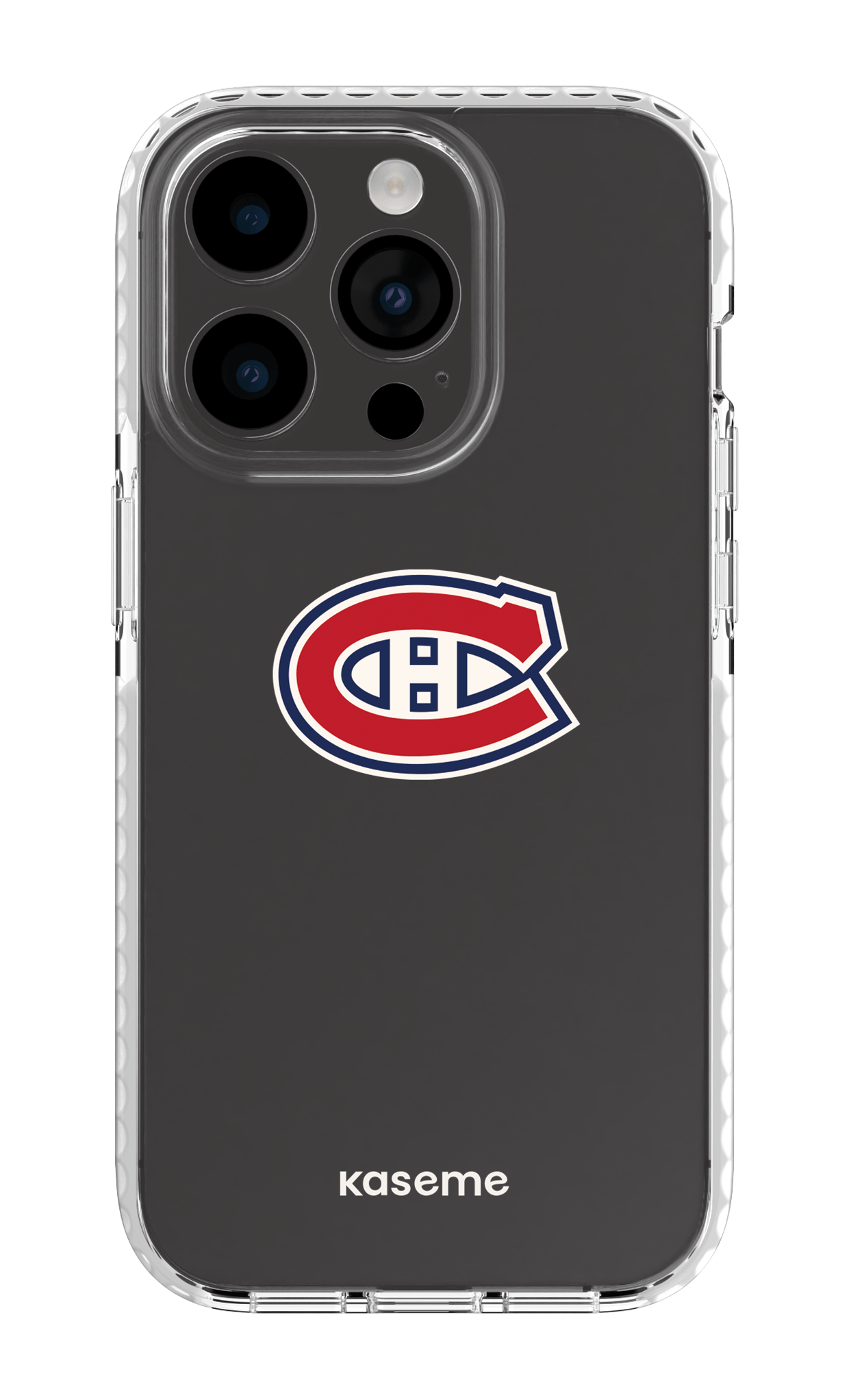 iPhone 14 Pro Clear Case white Canadiens Logo Clear -
