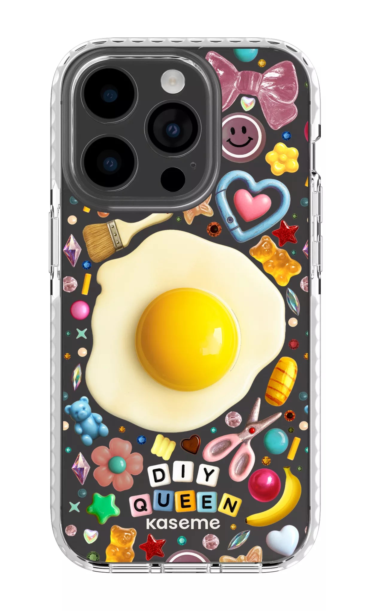 iPhone 14 Pro Clear Case white DIY Queen Clear Case by Marianne Plaisance -