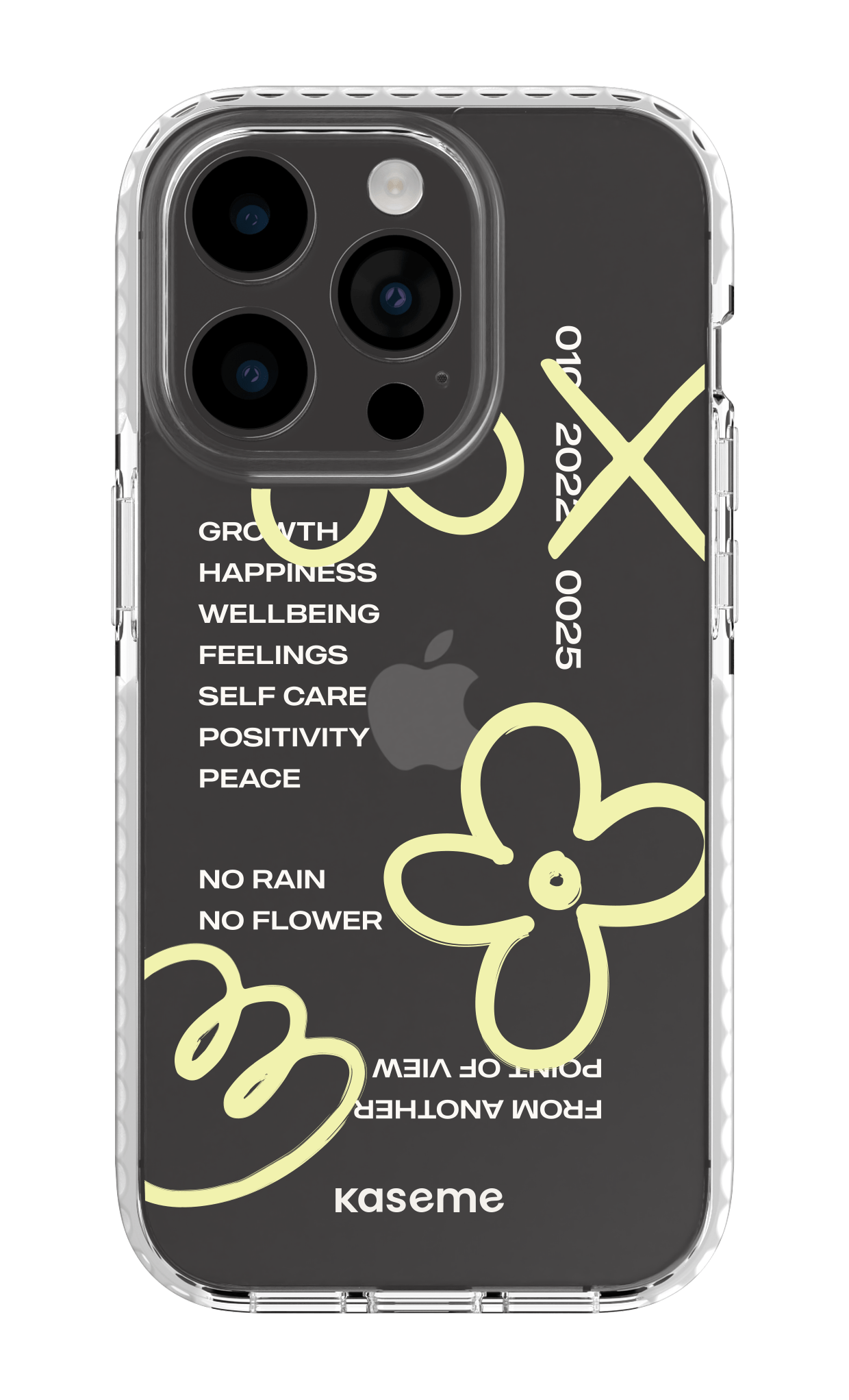 iPhone 14 Pro Clear Case white Feelings clear case -