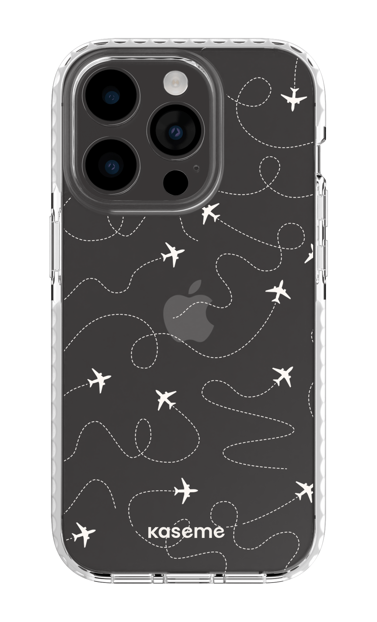 iPhone 14 Pro Clear Case white Globetrotter Clear Case -