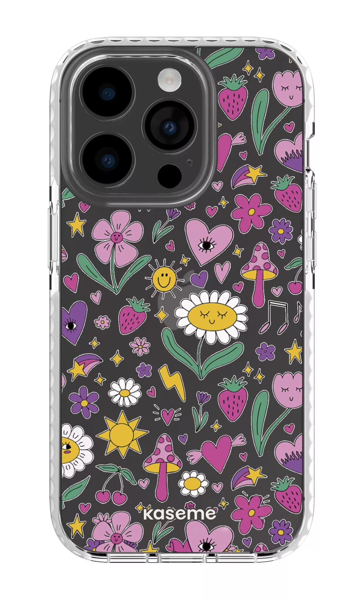iPhone 14 Pro Clear Case white Hypnotize Clear Case -