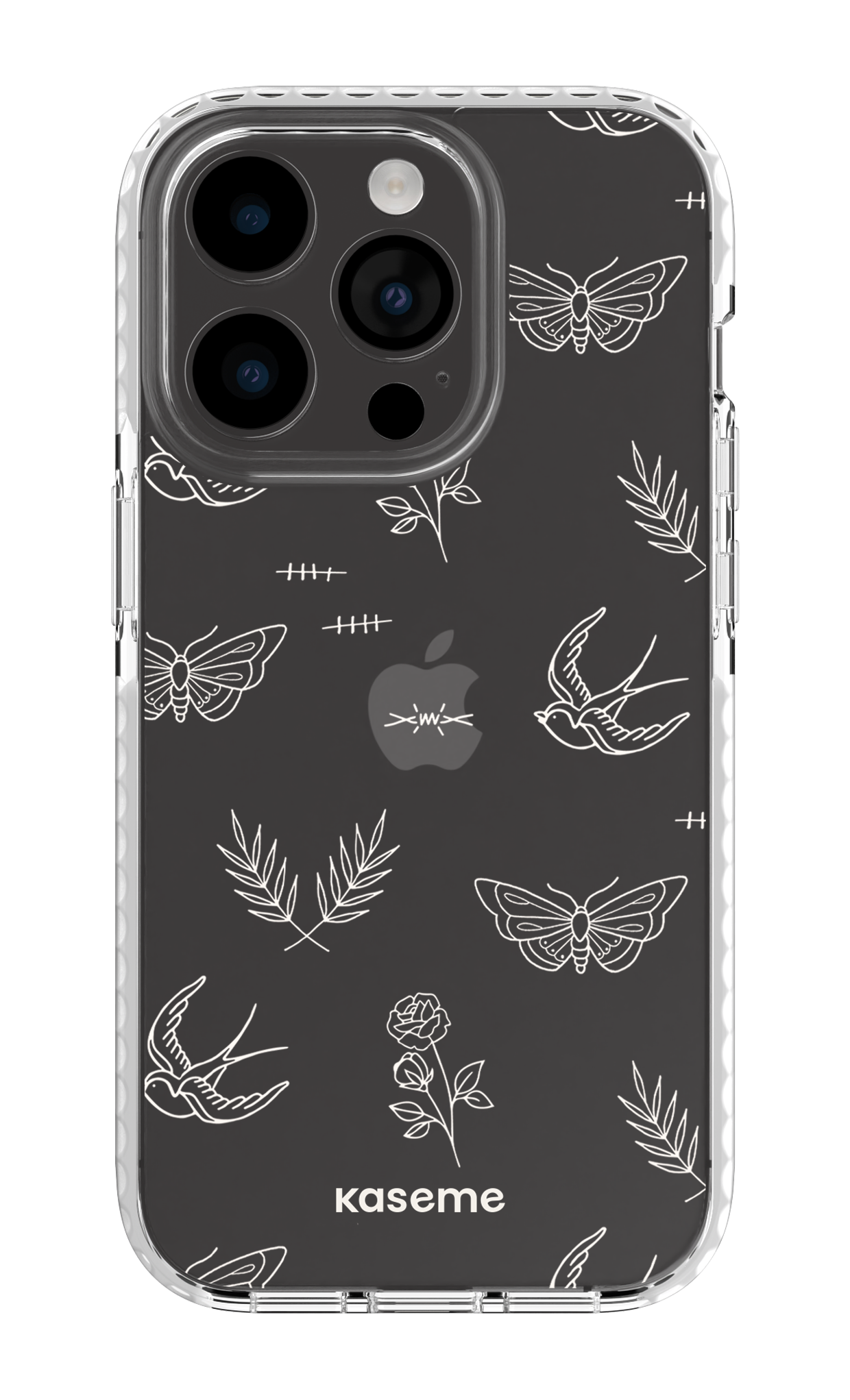 iPhone 14 Pro Clear Case white Ink white clear case -