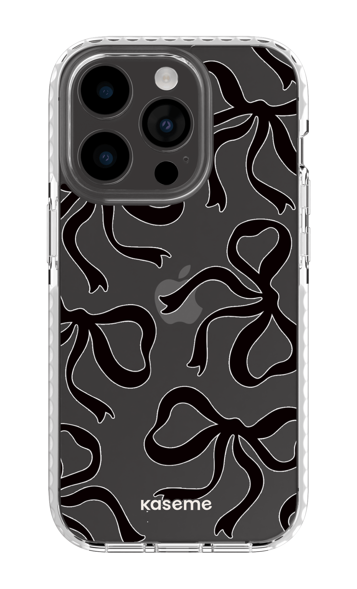 iPhone 14 Pro Clear Case white Lace Black Clear Case -