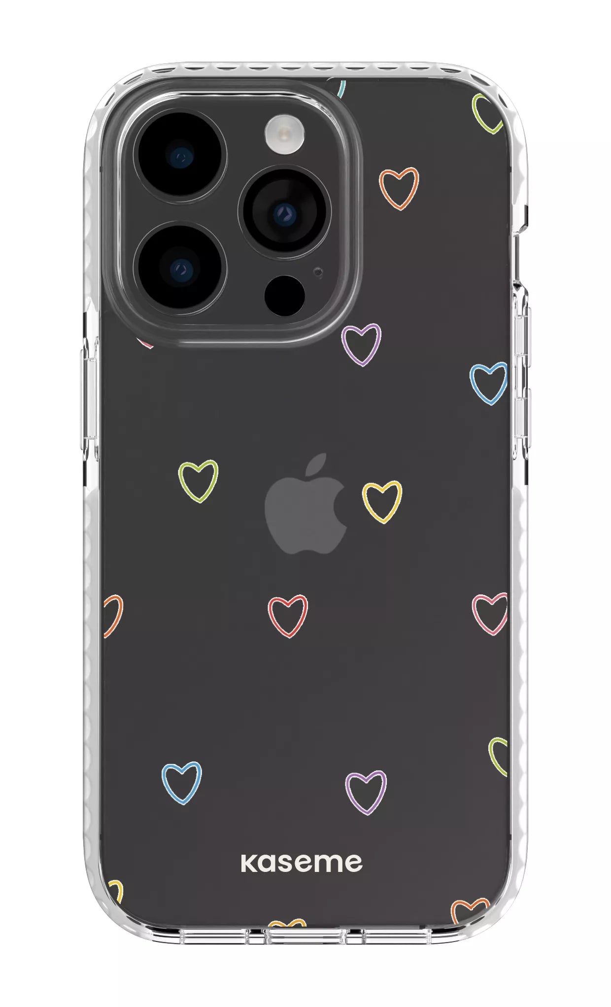 iPhone 14 Pro Clear Case white Love Wins Clear Case -