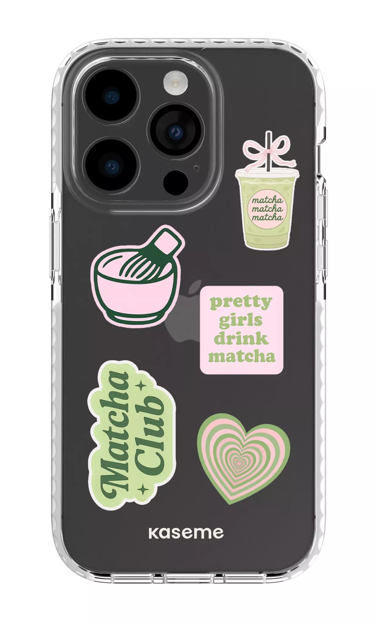 iPhone 14 Pro Clear Case white Matcha Clear Case -