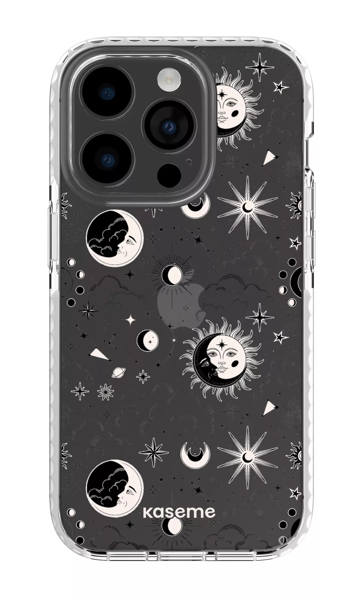 iPhone 14 Pro Clear Case white Milky Way Black Clear Case -