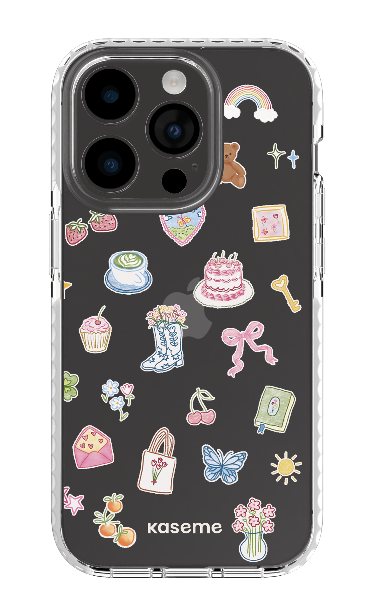 iPhone 14 Pro Clear Case white Poetry Clear Case -